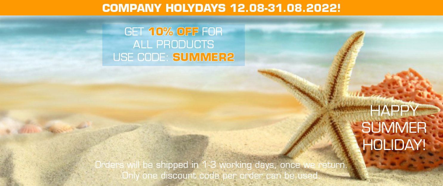 Happy Summer Holidays! Enjoy them more with our 10% discount on all products!