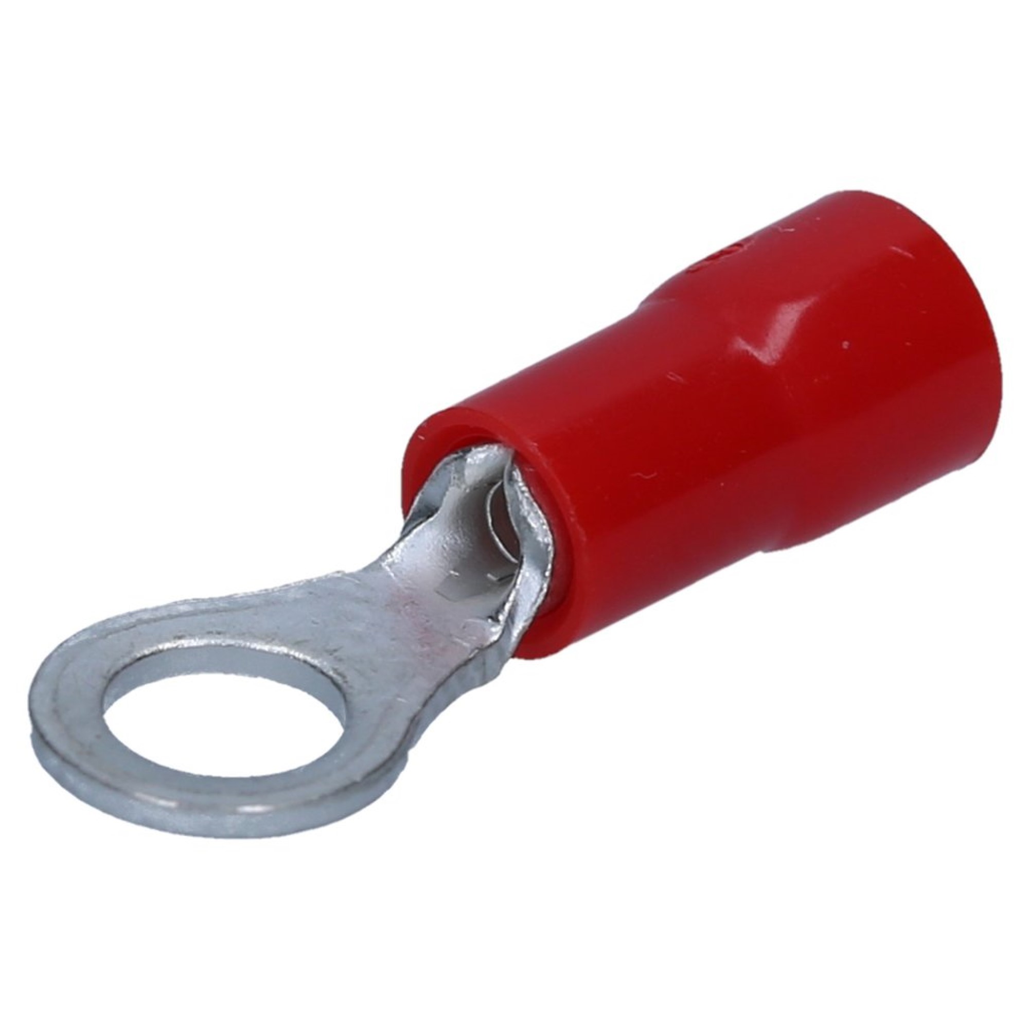 Ring Cable Lug isolated, M4 red
