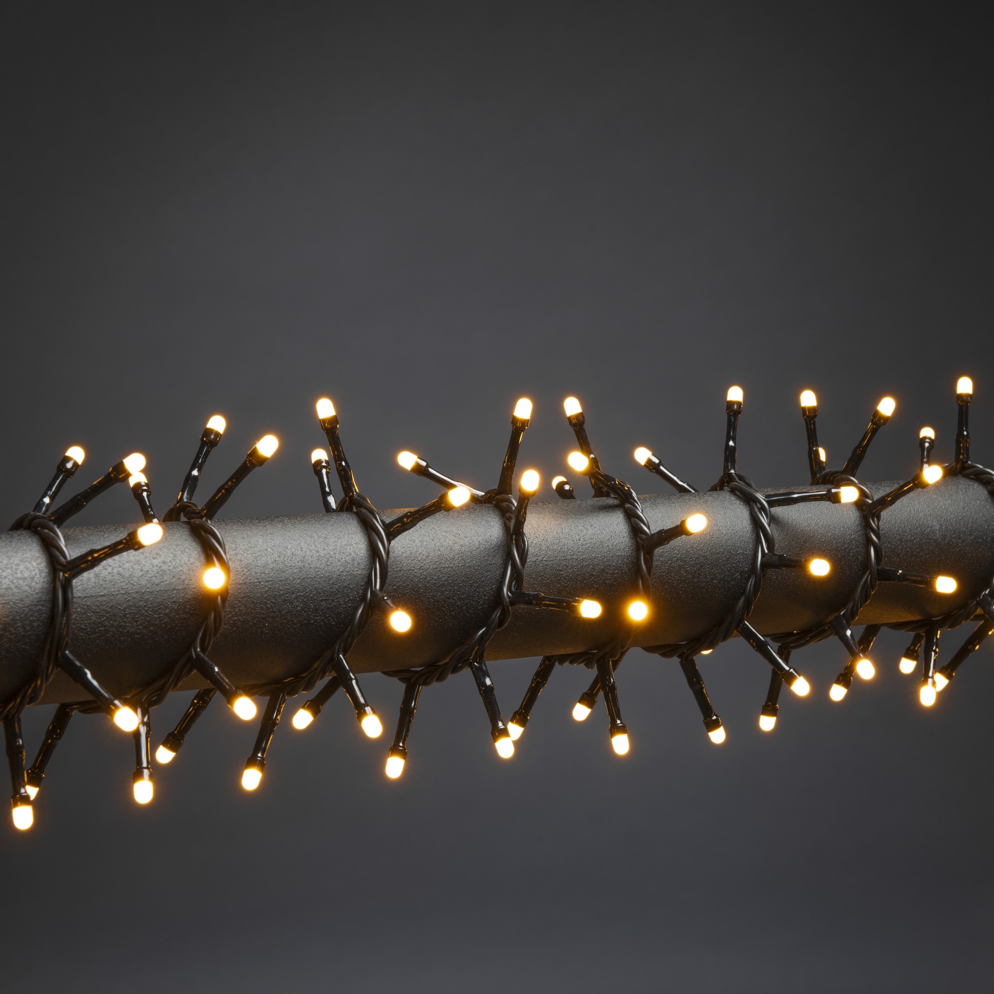 Konstsmide LED System 31V, LED Cluster String of Lights, frosted, 230 amber LEDs, 5m, IP44