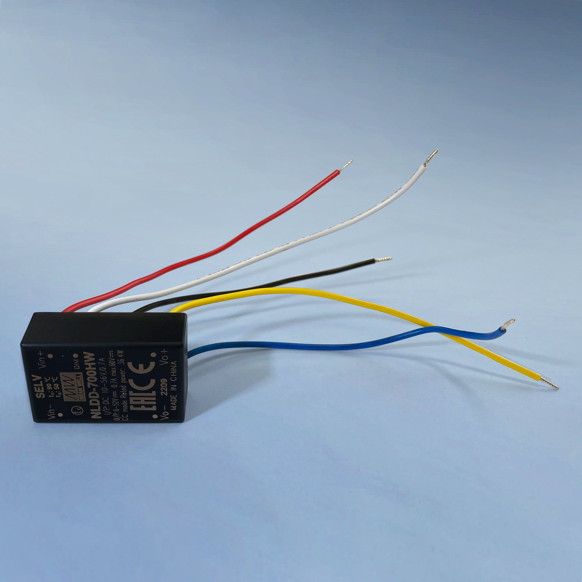 Constant Current LED Driver Mean Well NLDD-350HW 350mA 10-56VDC to 6-52VDC PWM Remote On/Off - view 2
