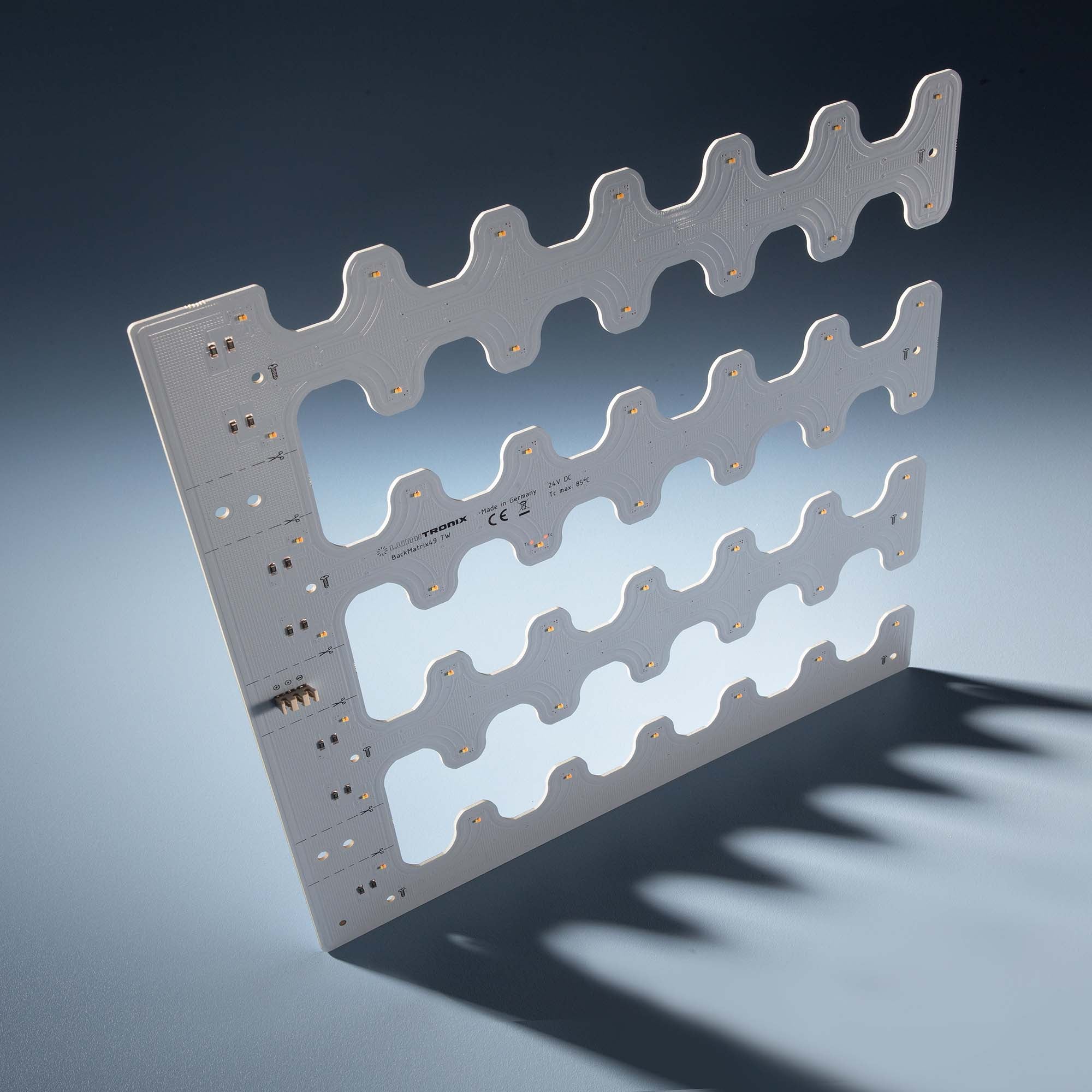 BackMatrix-49-2080 Ultra-wide light distribution Nichia Cube LED Module 49 LEDs 28x28cm 24V 5000K Neutral White 1340lm  (16000 lm/sqm) - module view 2