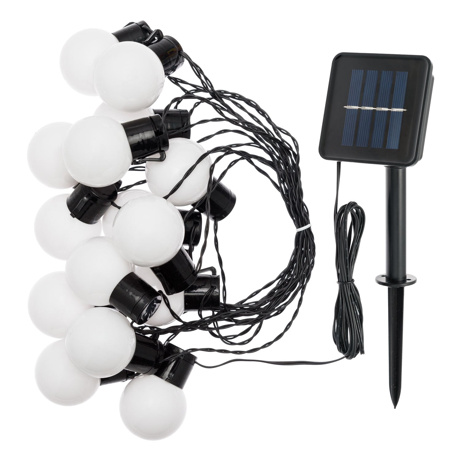 Lotti LED party lights solar 15 LED bulbs 6m IP44 Warm white