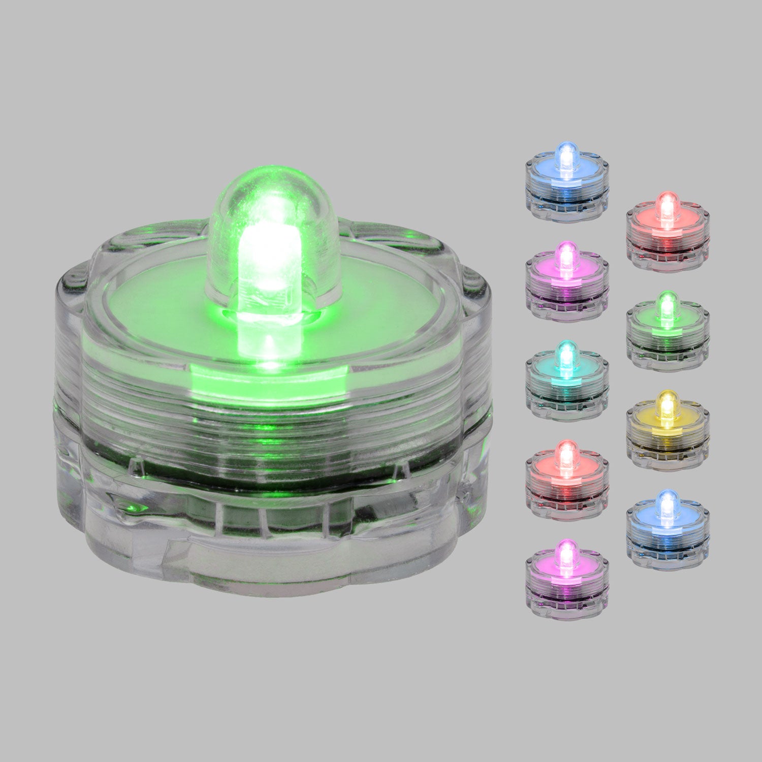 Lotti LED tea light set of 10 RGB with color change waterproof
