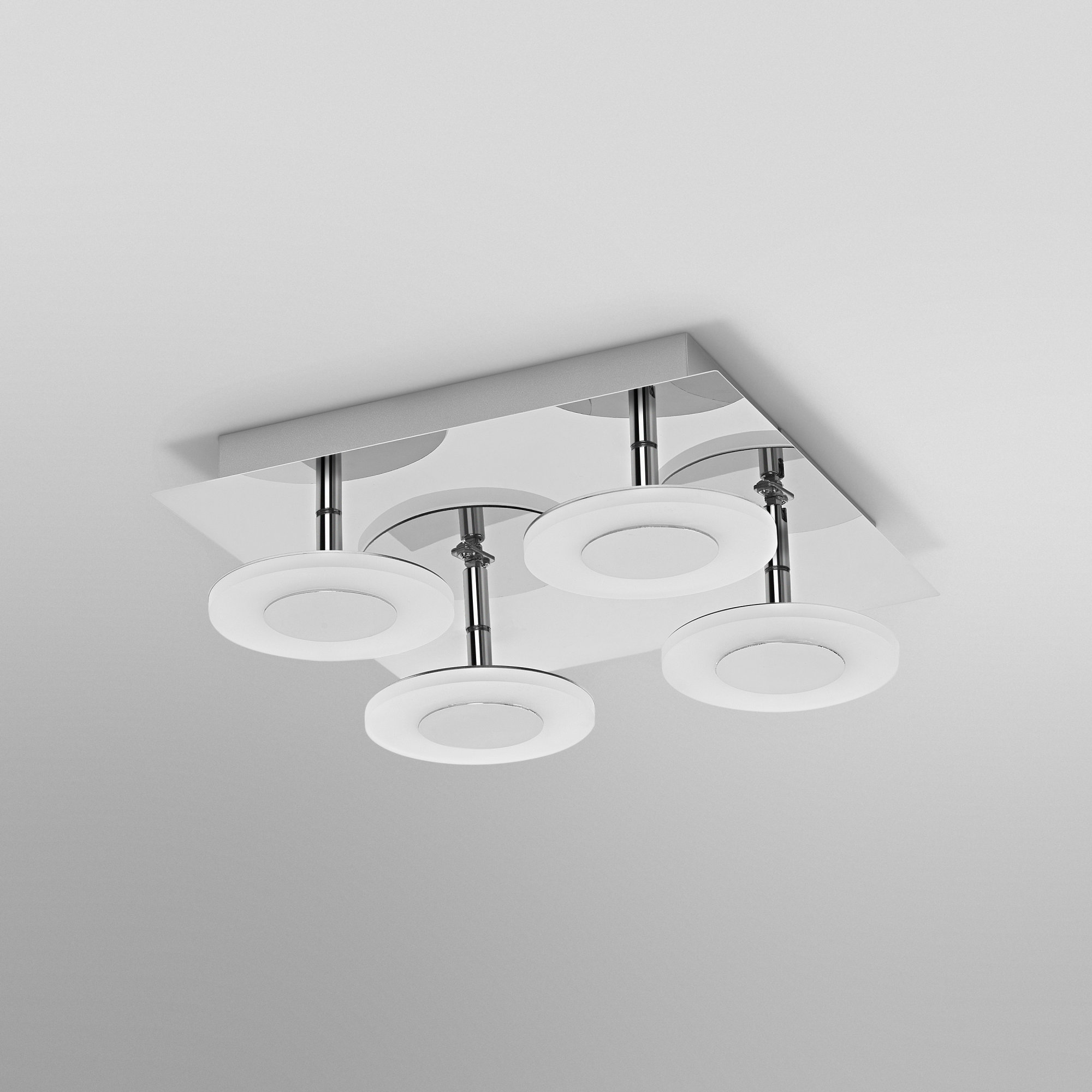 LEDVANCE SMART+ WiFi Tunable White LED Ceiling Light ORBIS Wave 300x300mm IP44 silver 2800lm