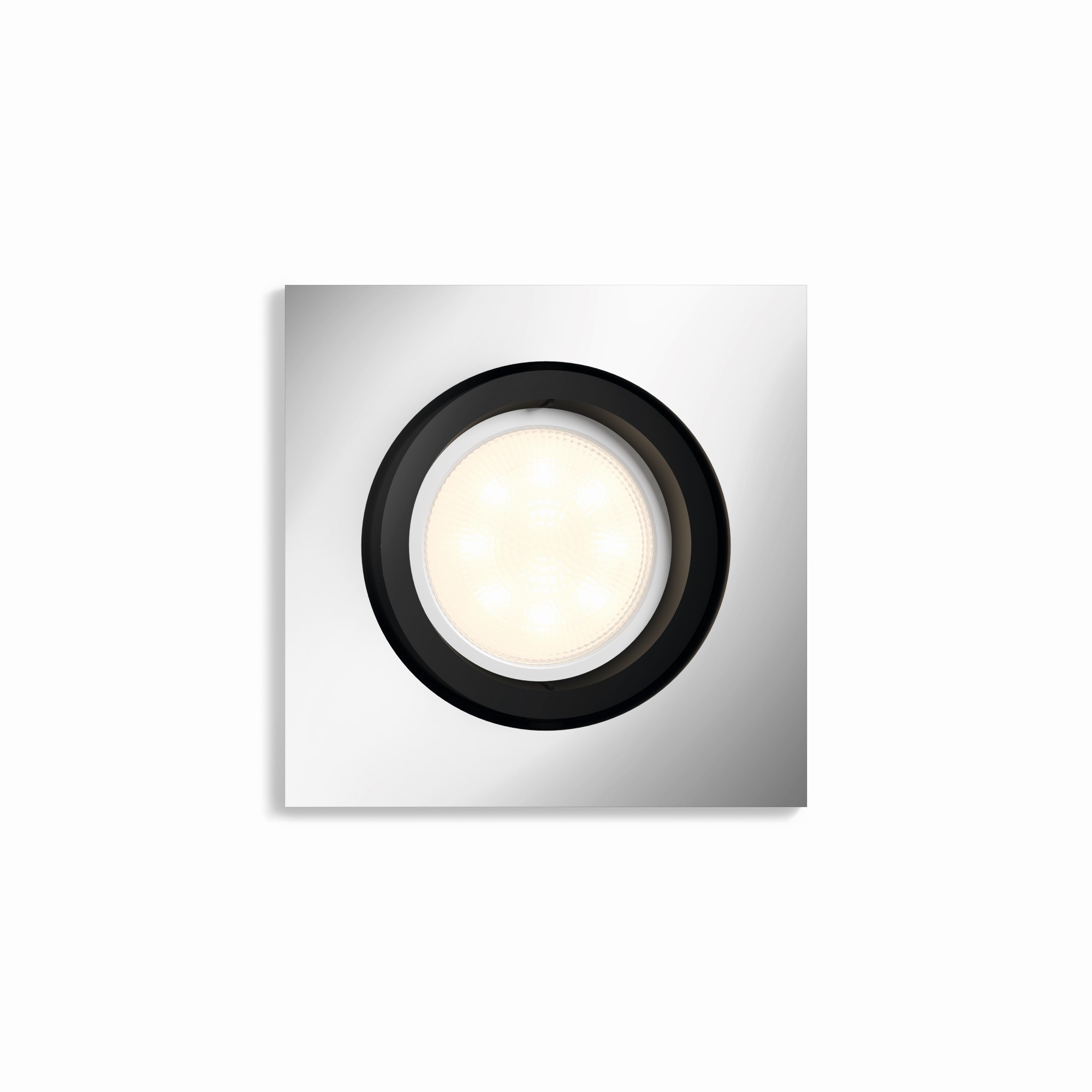 Philips Hue White Ambiance Milliskin LED Downlight square, silver, 250lm, with Dimmer Switch