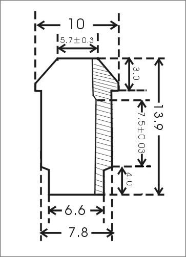 12V IP67 Nichia 5mm LED Mini Spot Blue 9000mcd 15deg 20mA IP67