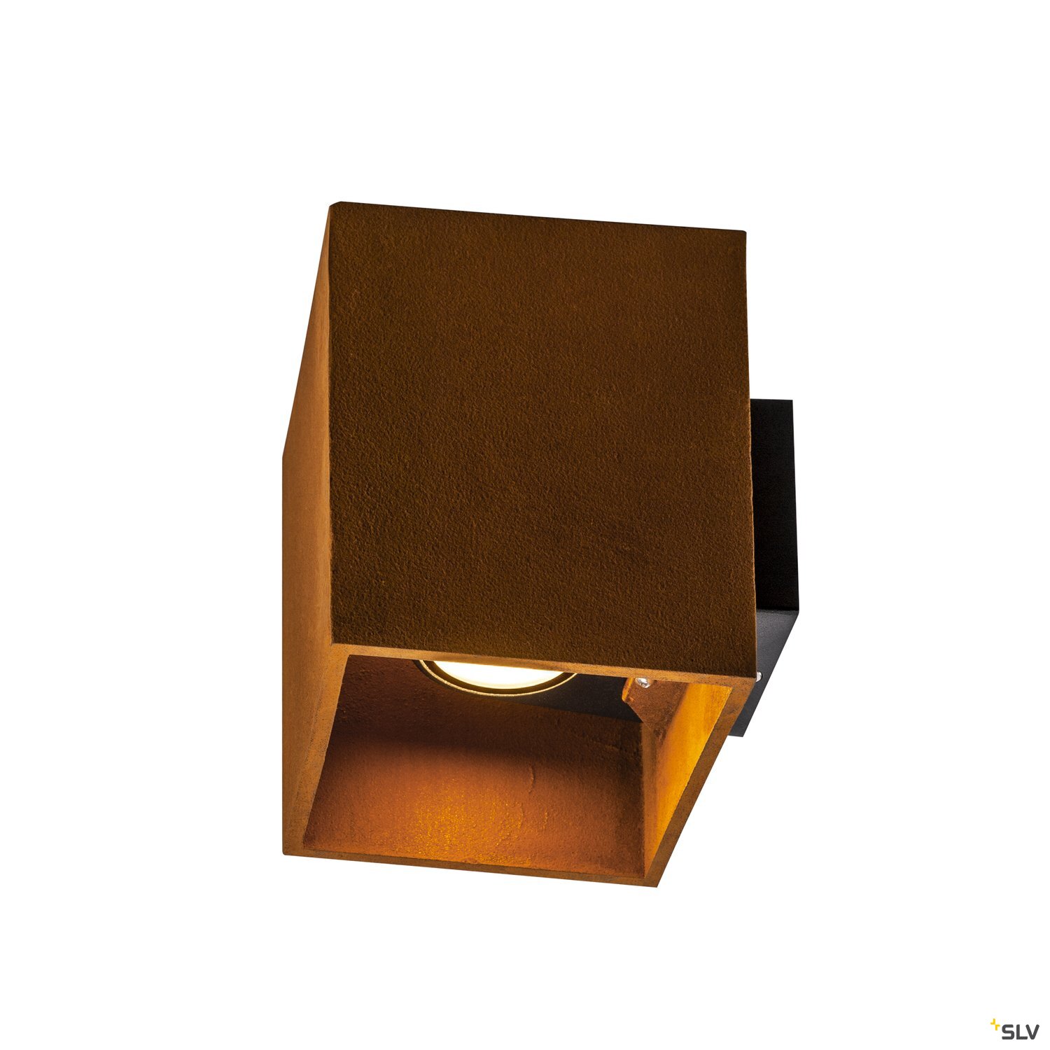 SLV LED Wall Light RUSTY UP/DOWN, 3000/4000K, square, rusty brown, IP65 544lm