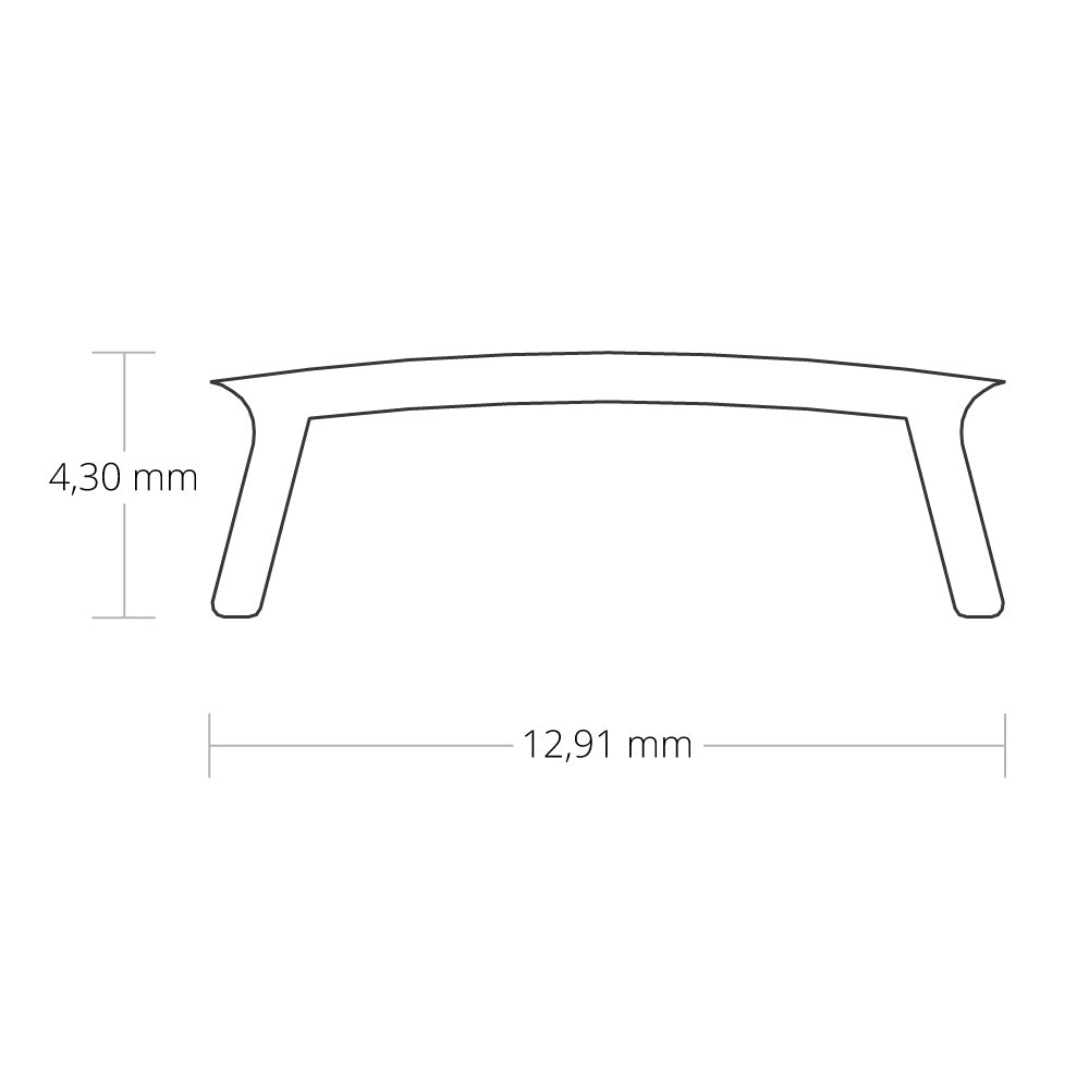 Diffuse Cover C8 for PO17 Aluminium LED Profile 1000mm - view 2