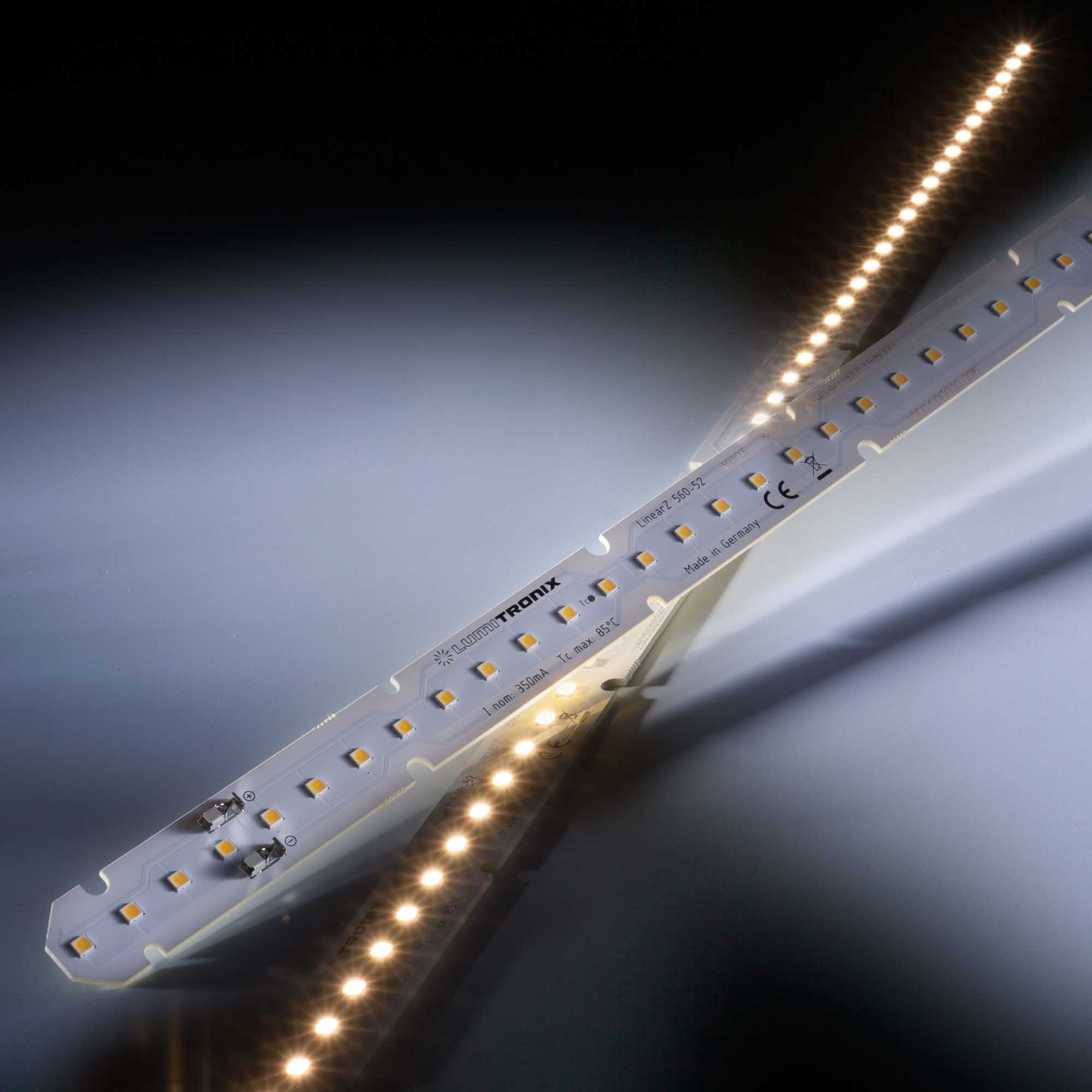 LumiBar-56-4080 Nichia LED Strip Zhaga warm white 3000K 2120lm 350mA 37.5V 52 LEDs 56cm module (3786lm/m 24W/m)