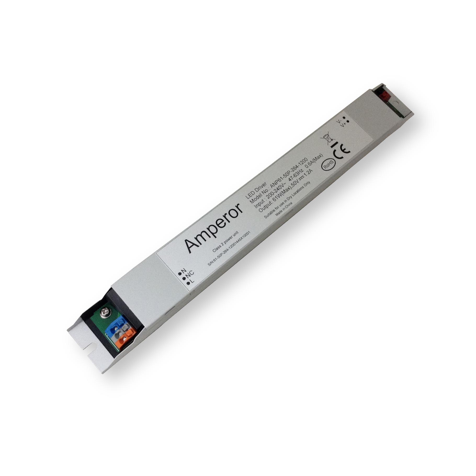 Constant Current LED Driver Amperor ANP101-54P-264-1950-DA IP30 230V to 30 > 54VDC 1000 > 1950mA DALI DIM
