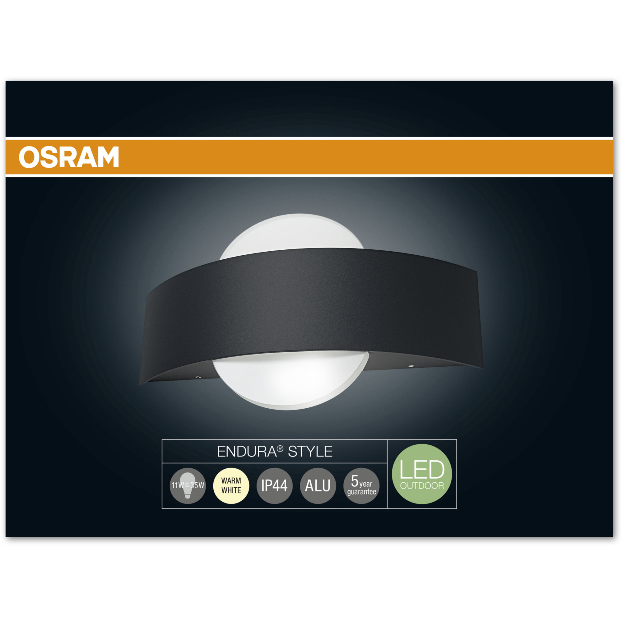 Wall LED lamp OSRAM Endura Style Shield Round Grey 3000K 11W 400lm