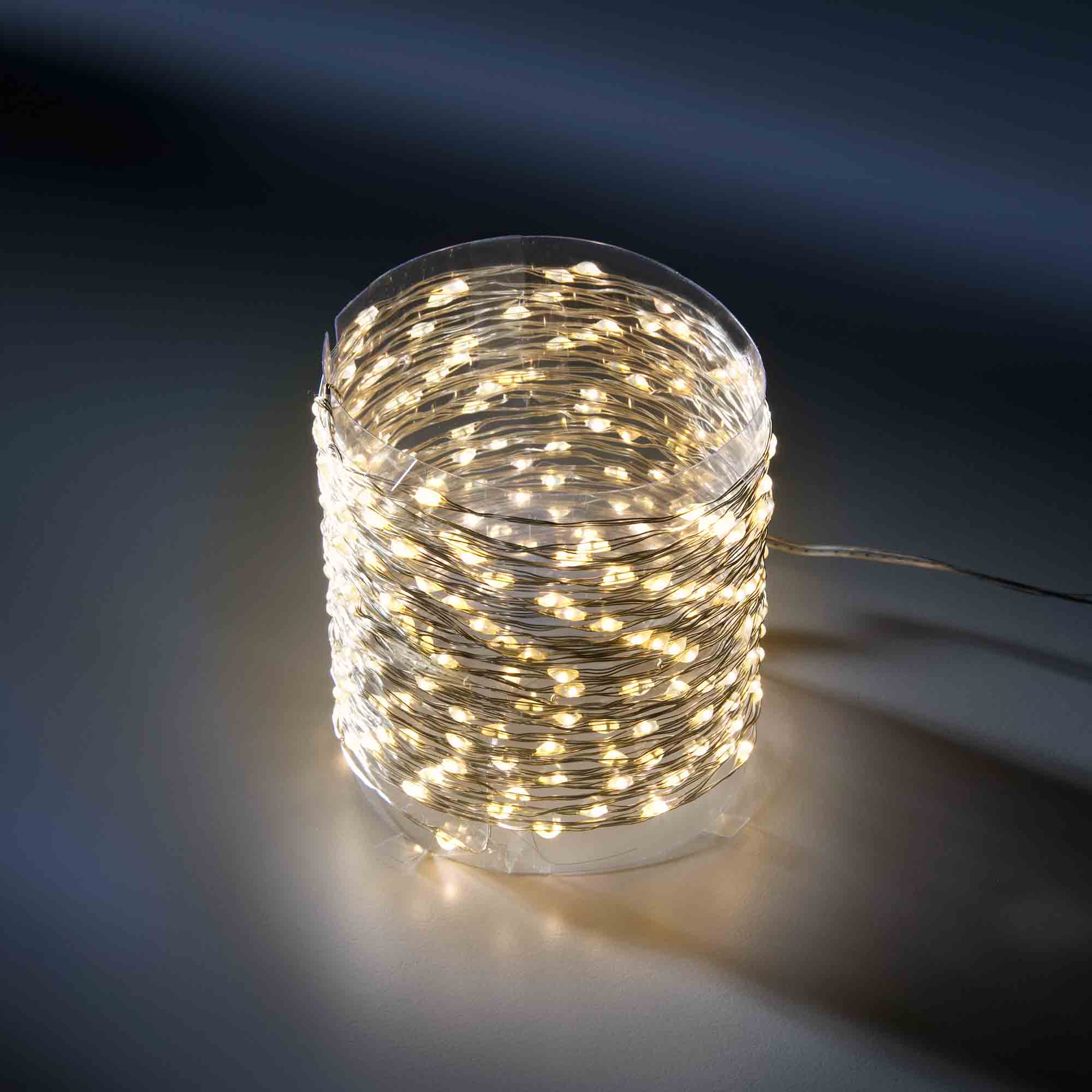 LED Micro Chain of Lights 9m warmwhite silver 9 m (180 LEDs)