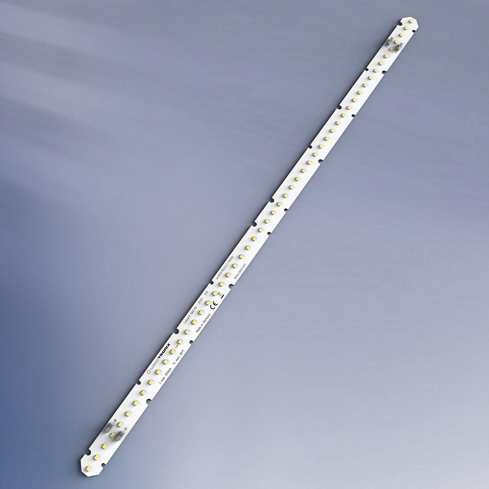 LumiBar-52-3098+ Nichia LED Strip Optisolis CRI99 D50 pure white 5000K 1504lm 28PPF 350mA 37.5V 52 LEDs 56cm module (2686lm/m 24W/m)