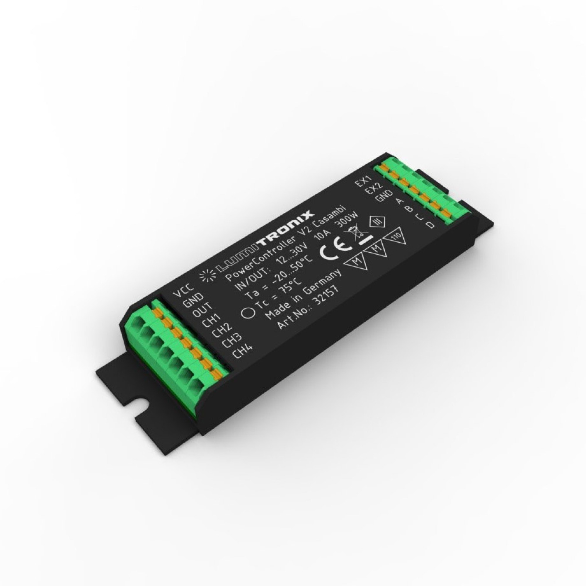 PowerController V2 Bluetooth Light Control Unit Tunable White and RGBW via Casambi App for IOS and Android, 300W 10-30VDC