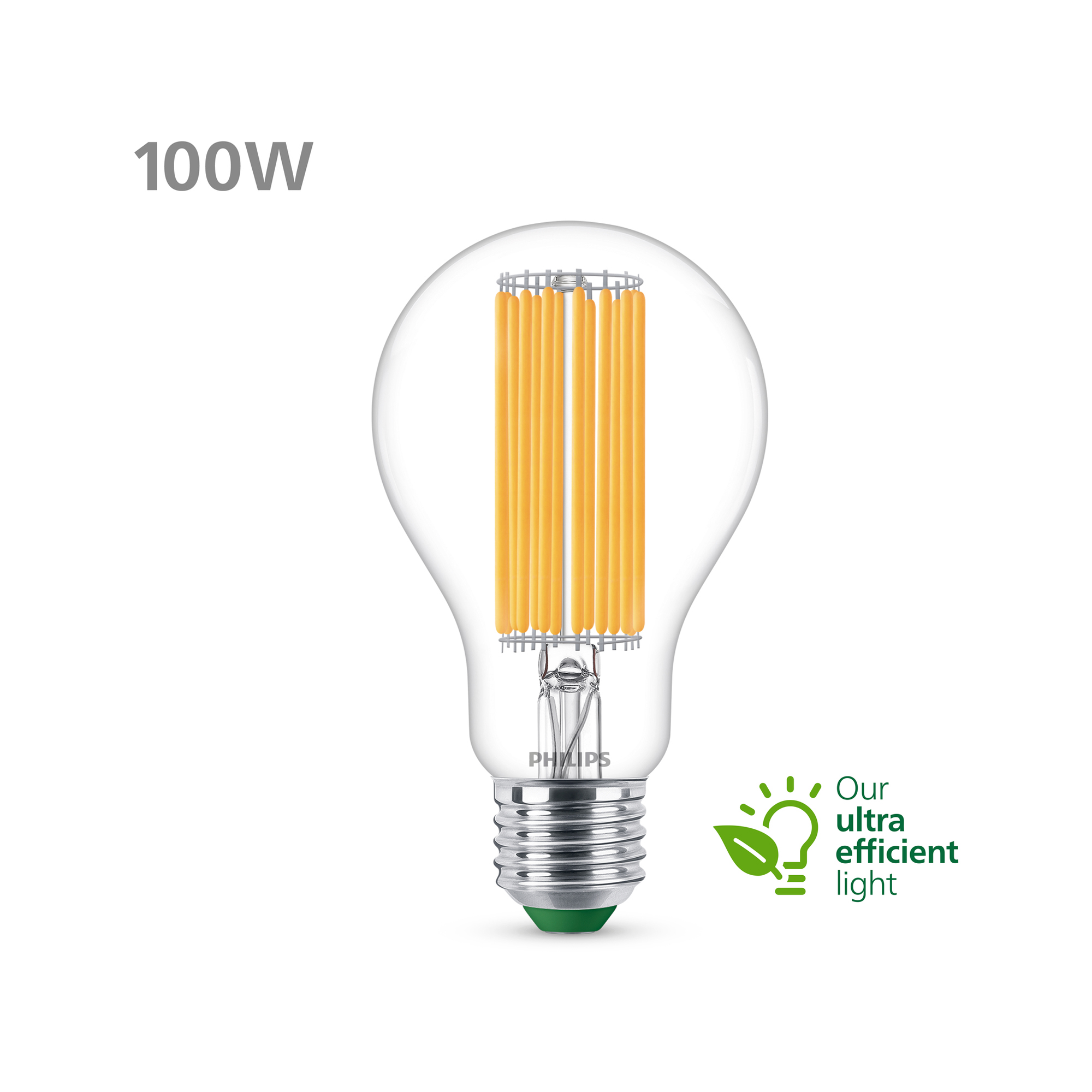 Philips Filament LED Bulb 7.3-100W E27 840 A-class clear 1535lm 4000K
