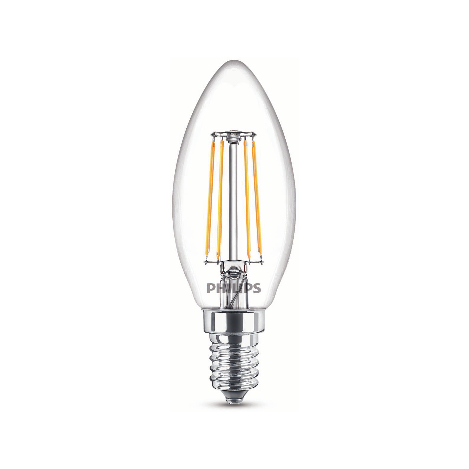Philips Filament LED Bulb 4.3-40W E14 827 clear 470lm 2700K
