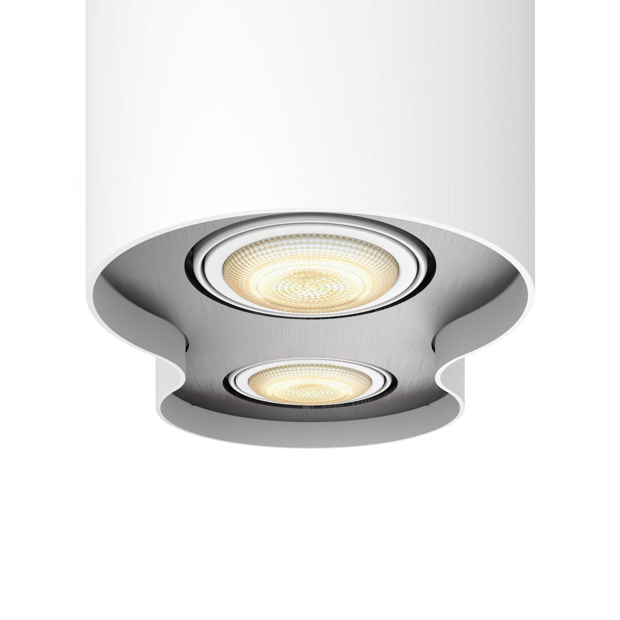 Ceiling LED lamp PHILIPS Wifi Pillar LED 2 Spot White 2200-6500K 11W 700lm
