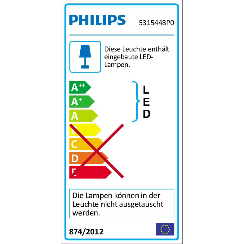 Ceiling LED light PHILIPS Myliving Particon Warmglow 4X Spot 2700K 18W 2000lm