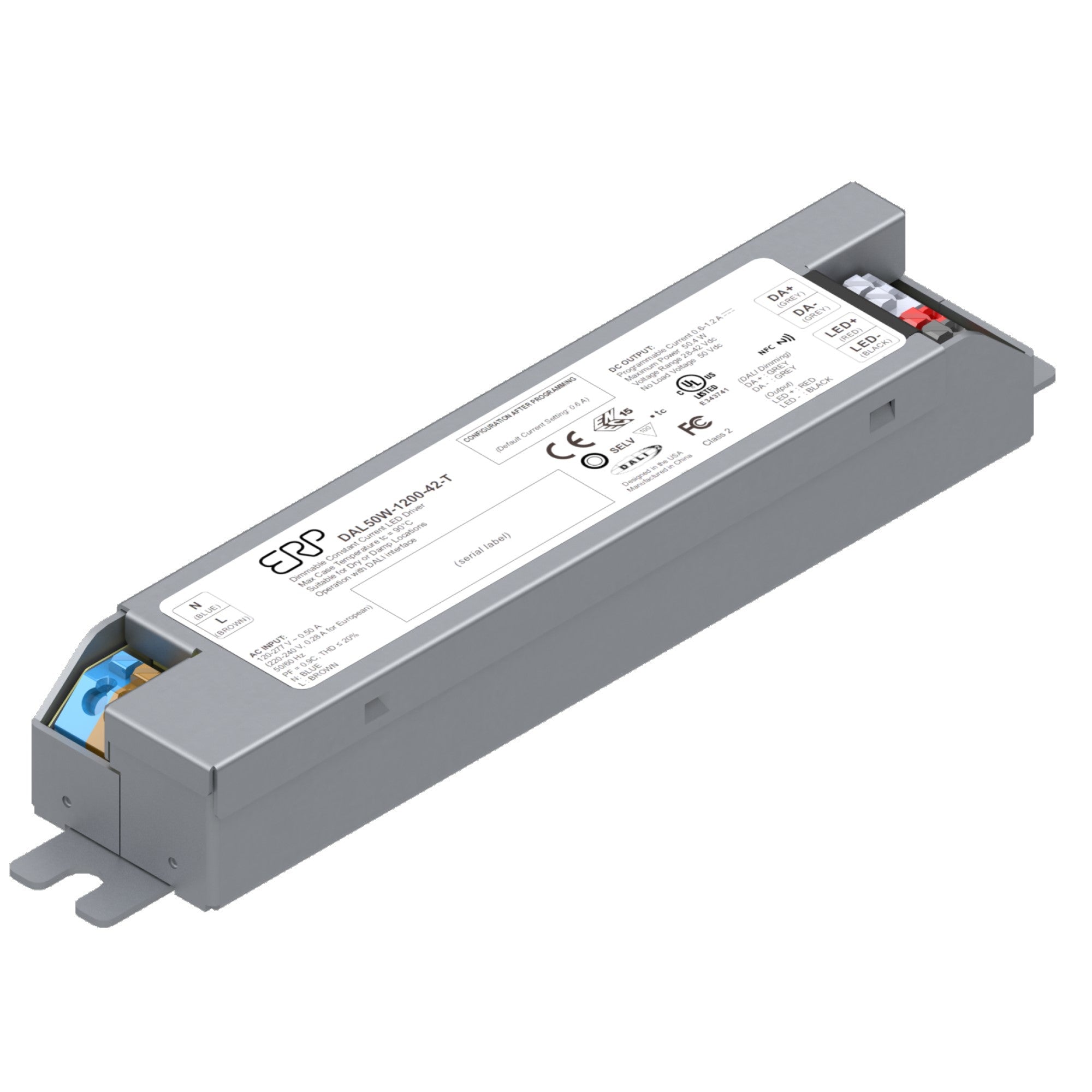 Constant current LED driver ERP Power DAL30W-0600-42-T  300 > 600mA 230V to 28 > 42VDC DIM DALI 