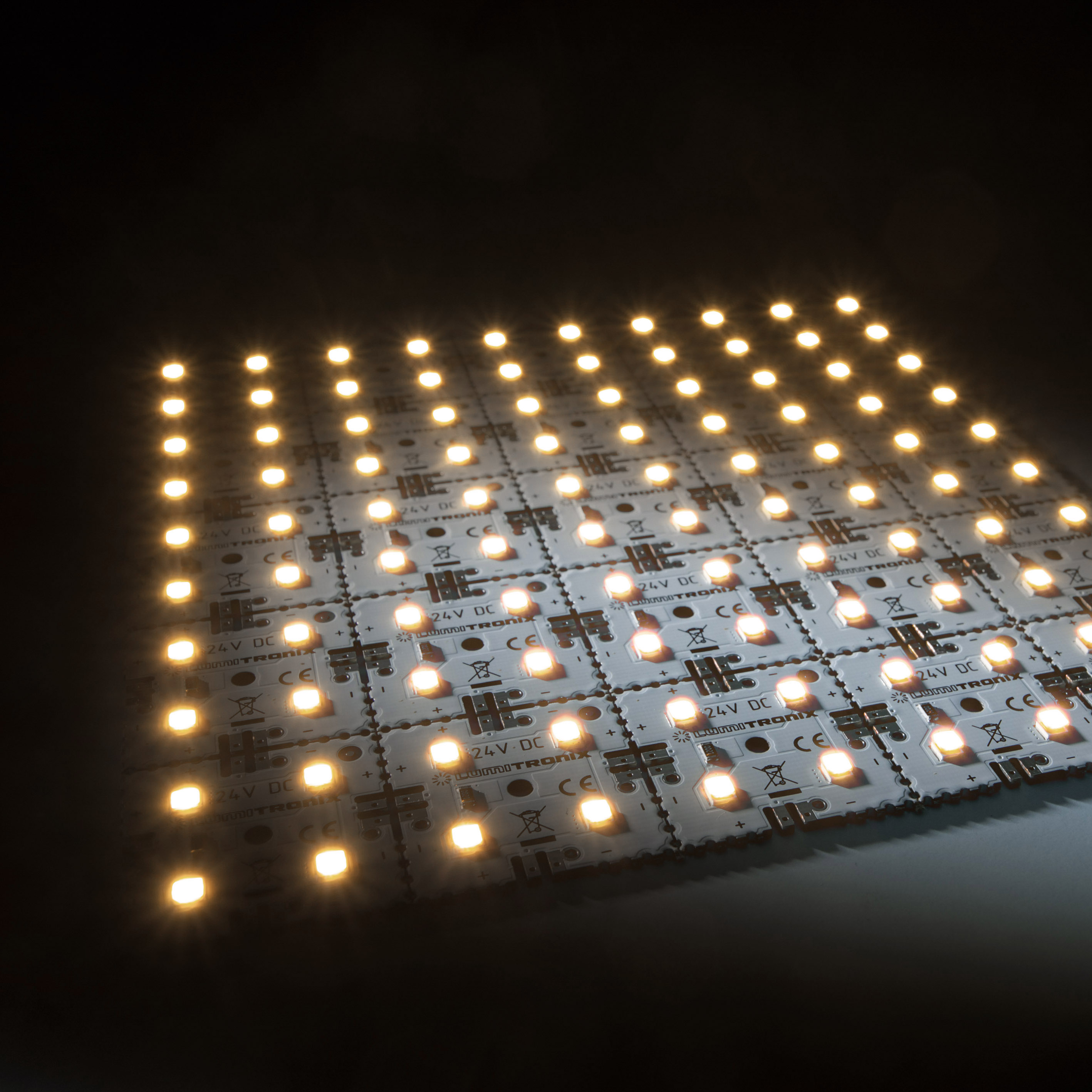 MatrixMini-25-4080 Nichia LED Module (5x5) warm white 2700K 1700lm 100 LEDs 24V 12W 15x15cm (75000 lm/sqm)