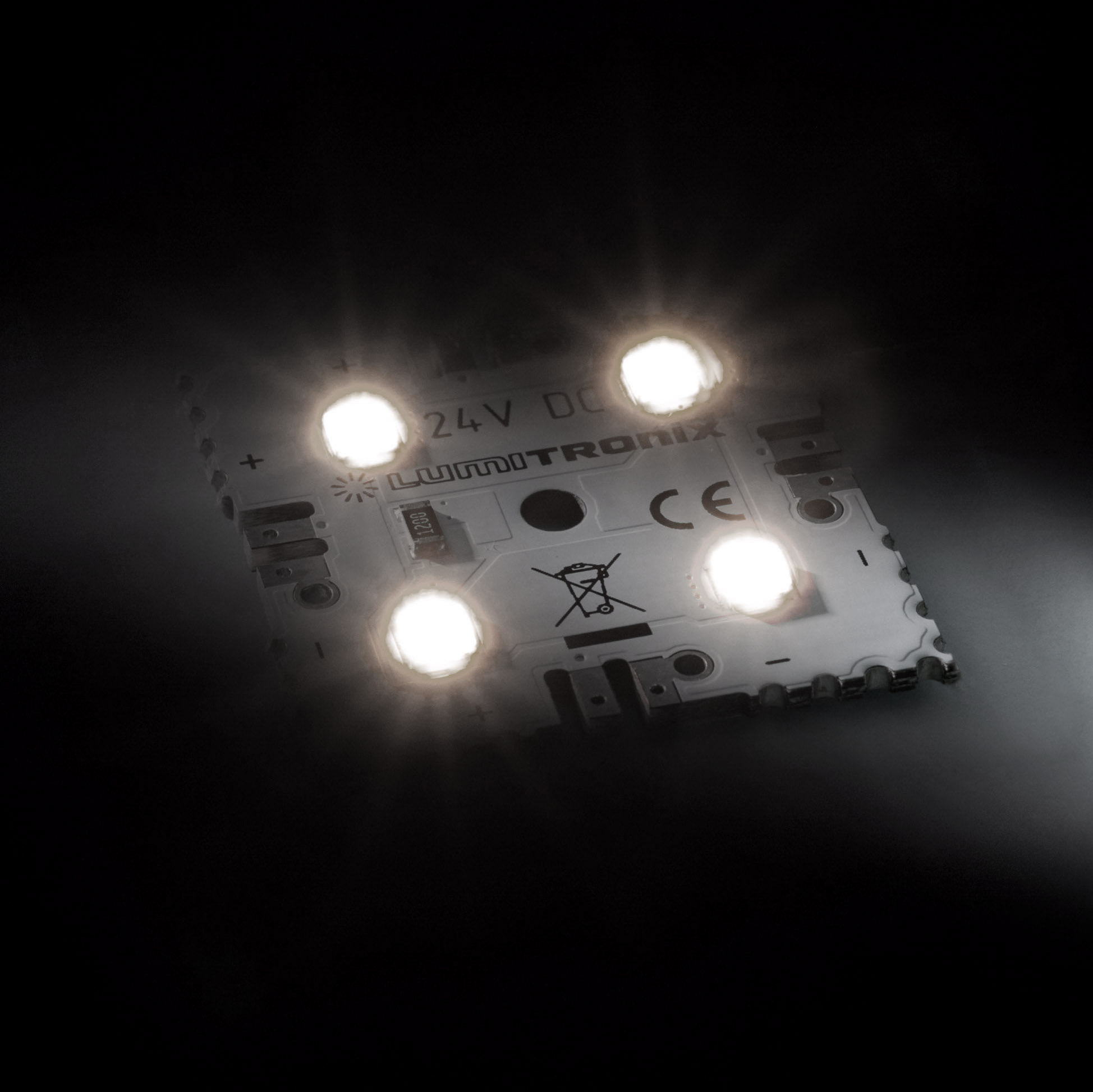 MatrixMini-1-4080 Nichia LED Module pure white 4000K 75lm 4 LEDs 24V 0.48W 3x3cm (83000 lm/sqm)