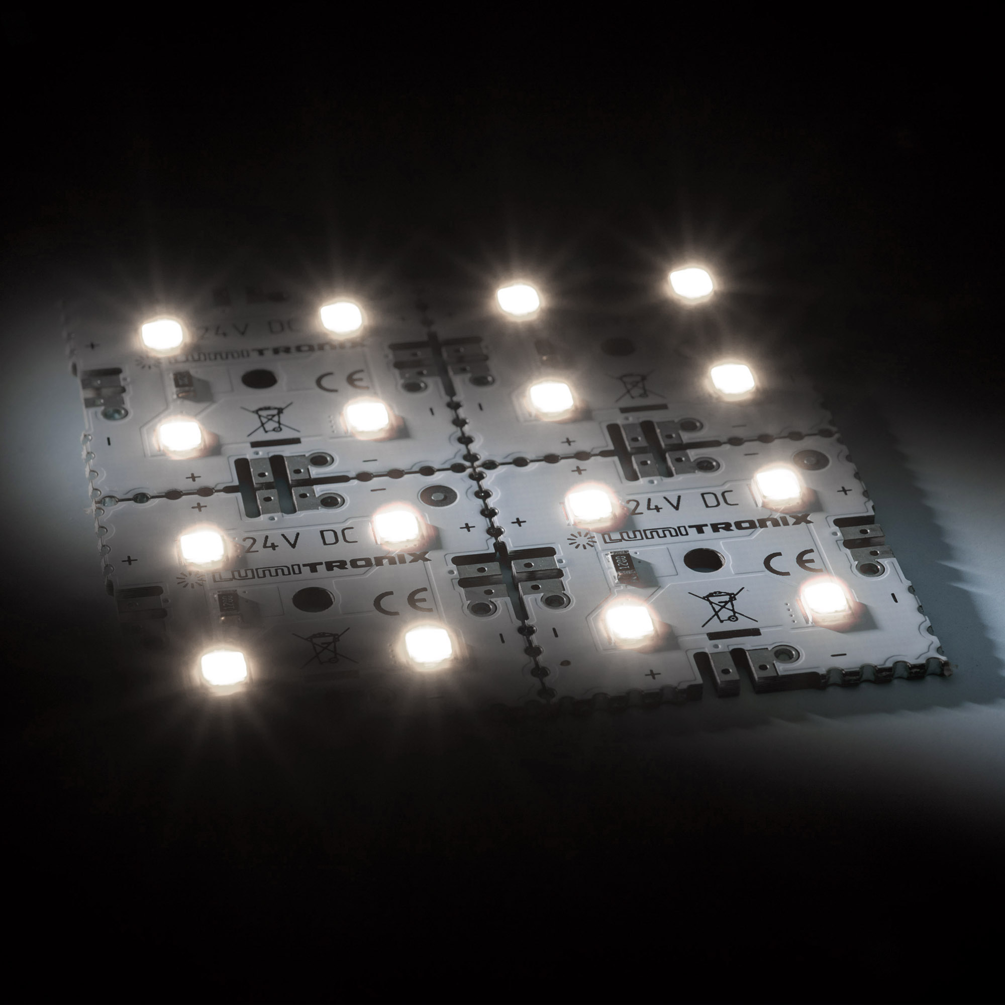 MatrixMini-4-4080 Nichia LED Module (2x2) pure white 4000K 300lm 16 LEDs 24V 1.92W 6x6cm (83000 lm/sqm)