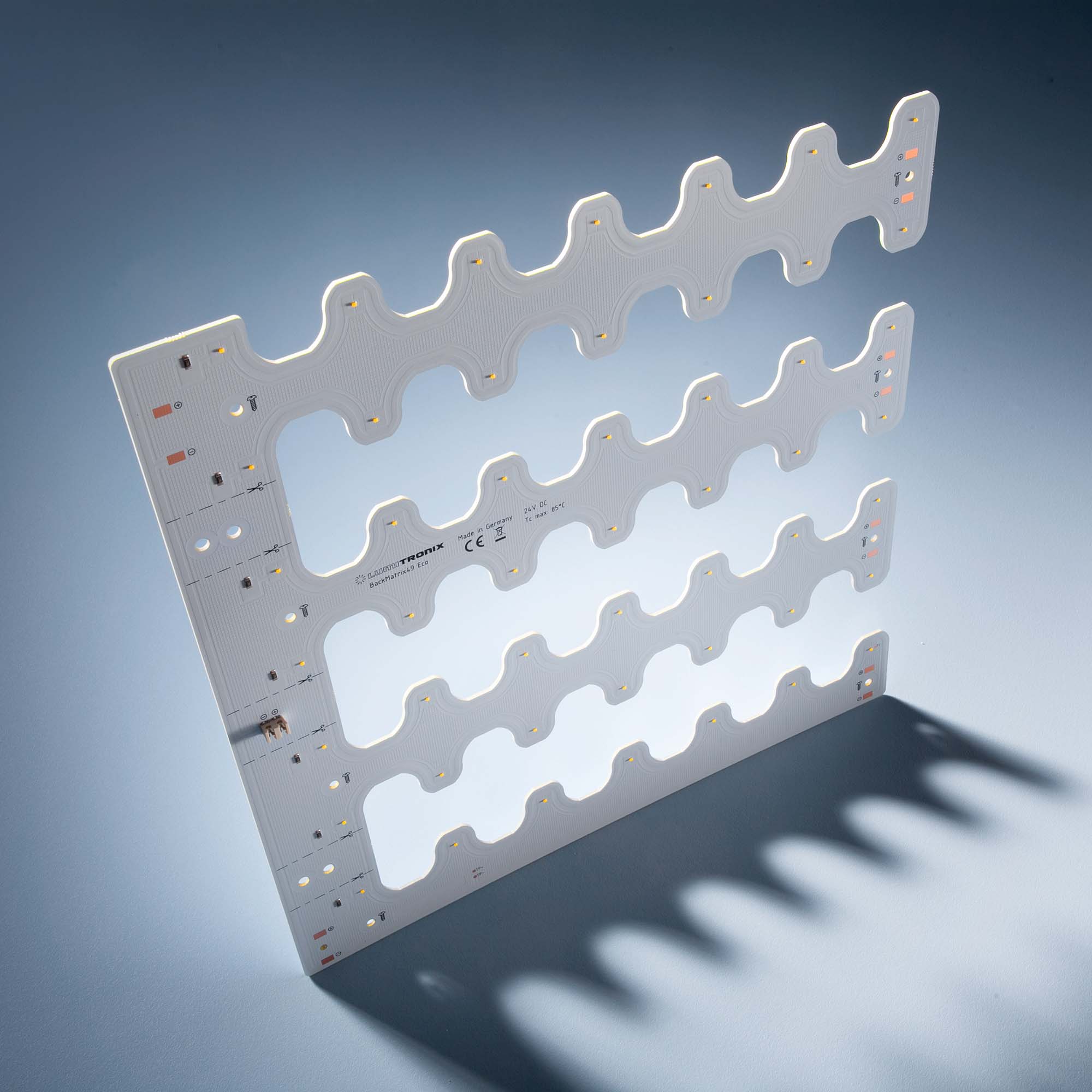 BackMatrix-49-2080 Nichia LED Module pure white CRI80 5000K 1300lm 49 LEDs 24V 10.9W 180° 28x28cm (16000 lm/sqm)