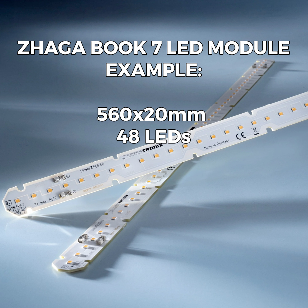 Build Your Own LumiBar3098+ Zhaga White LED Modules, Seoul Sunlike LEDs, CR98, 2700-6500K, 350-700mA
