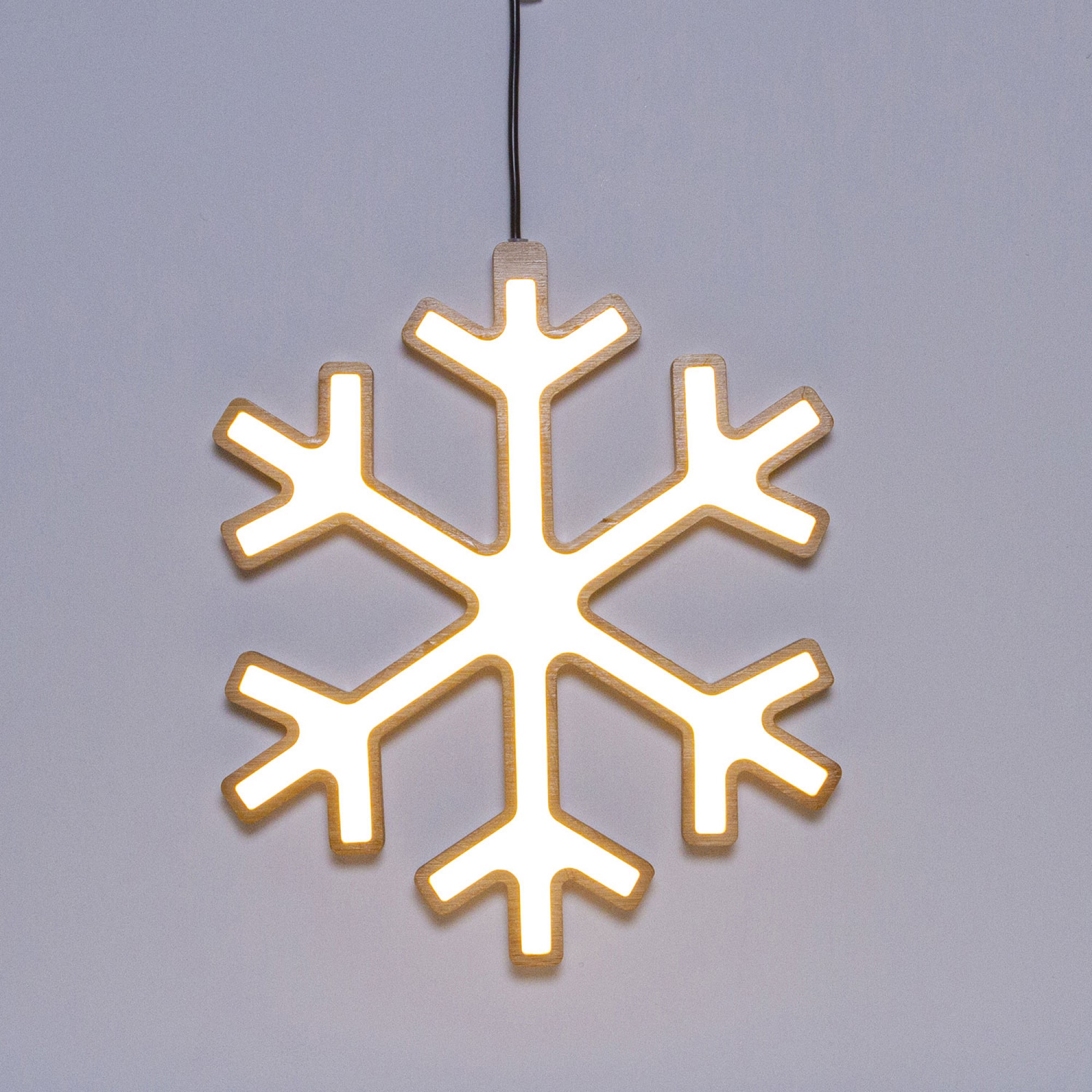 Lotti LED Snowflake Wood 3000K 30cm IP20
