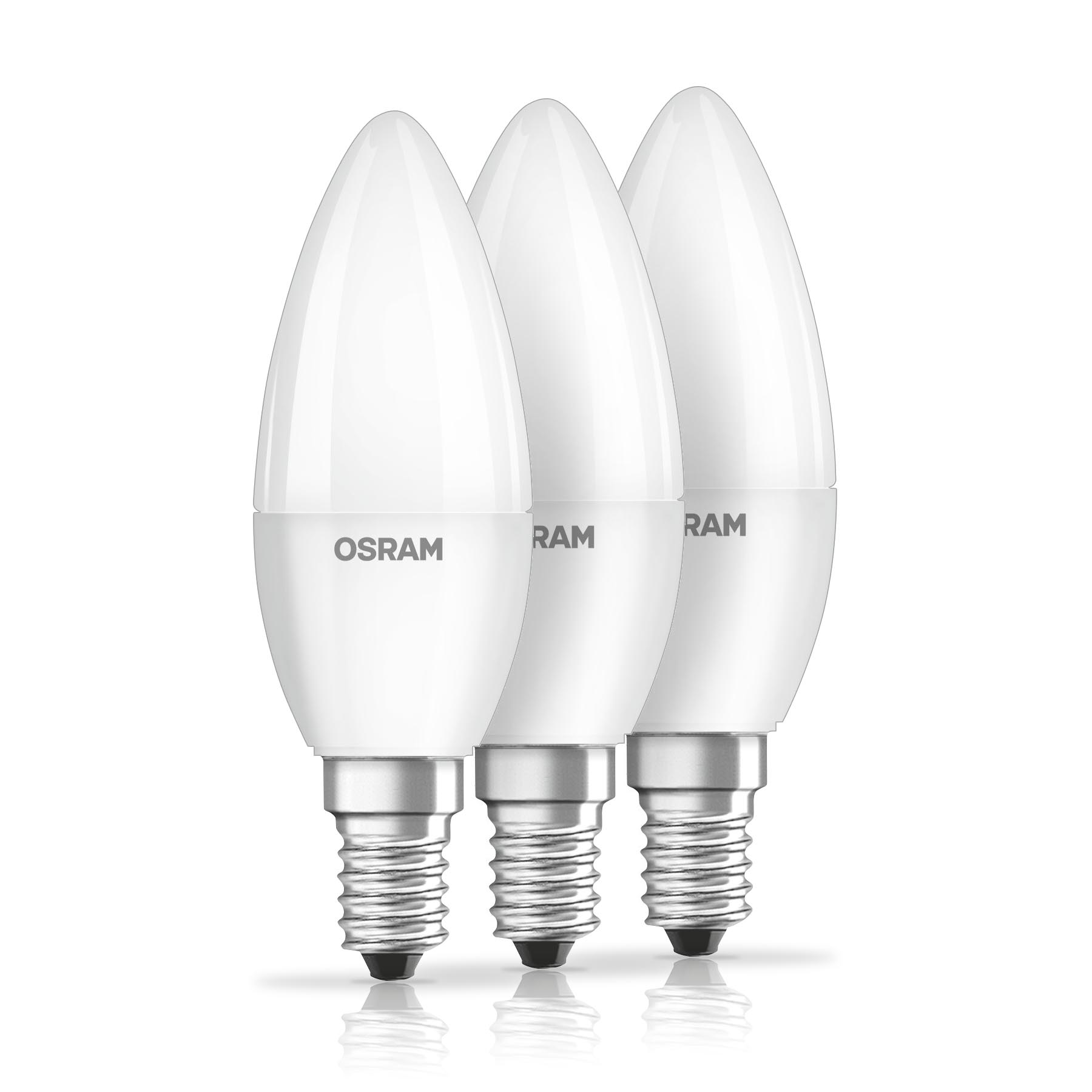 LED Bulb Osram LED BASE CLB40 53W 827 FR E14 3er-Pack 2700K 470lm