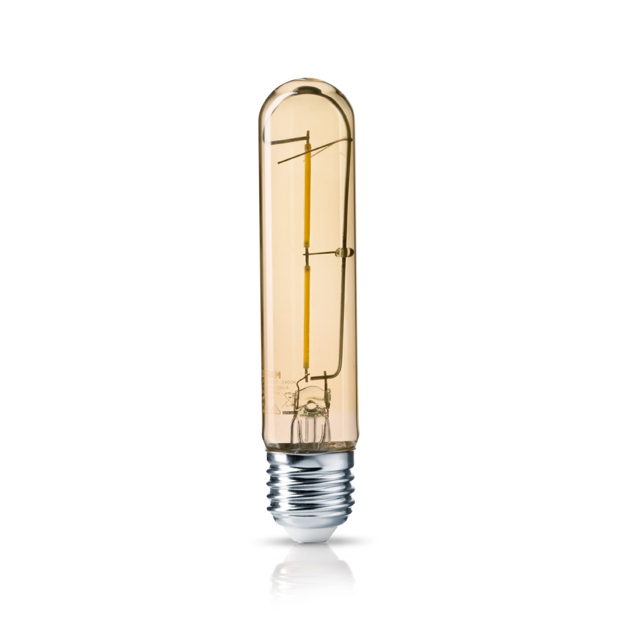 LED Bulb Osram LED VINTAGE 1906 CL Tubular GOLD 40 3W 824 E27  2400K 200lm