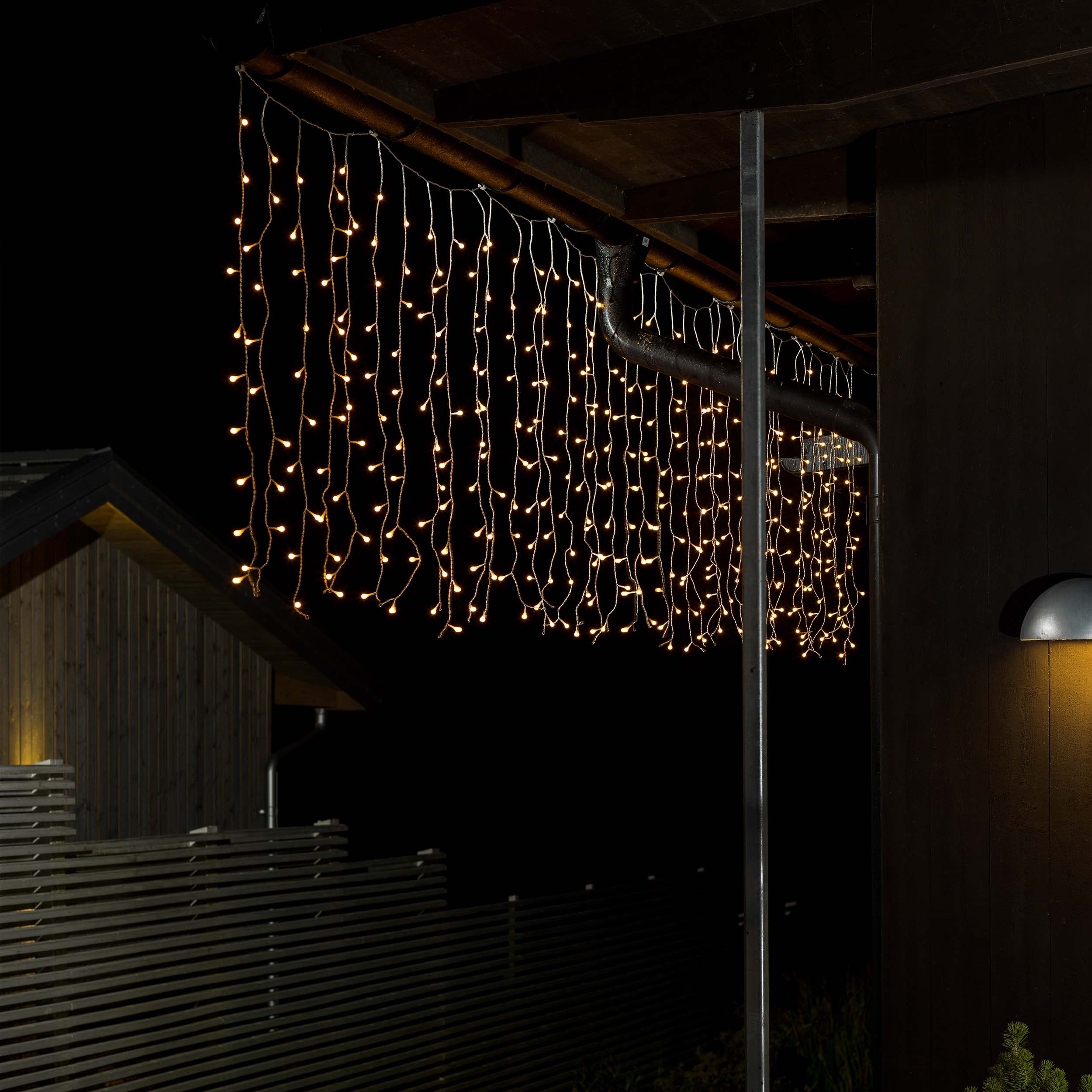 LED light curtain with 200 warmwhite LEDs