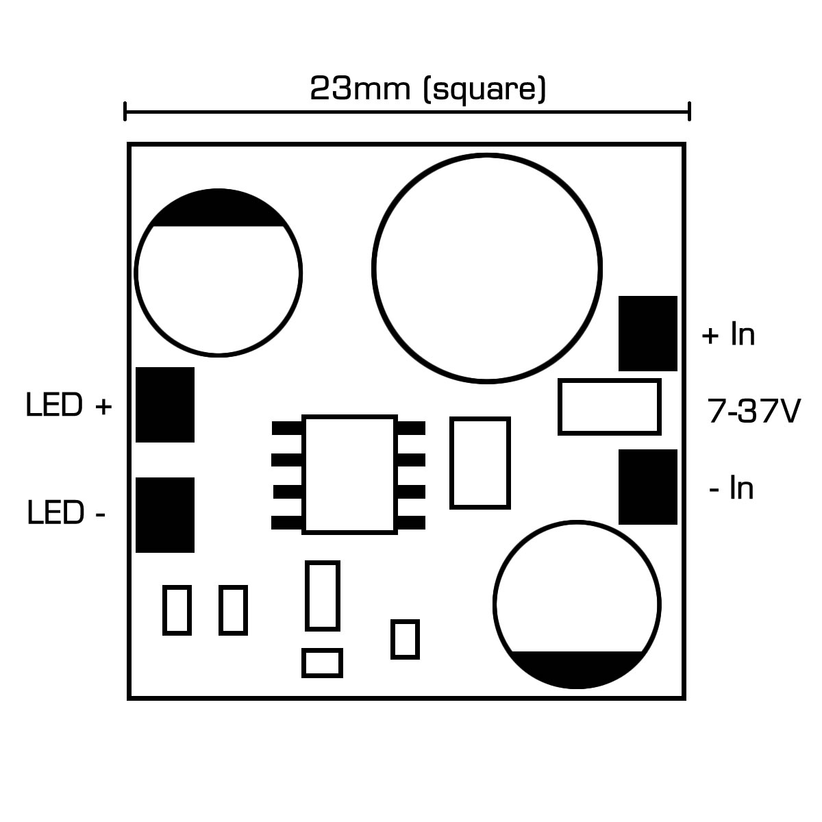 Constant Current LED Driver Lumitronix KSQ 700mA 6-35VDC to 7 > 37VDC