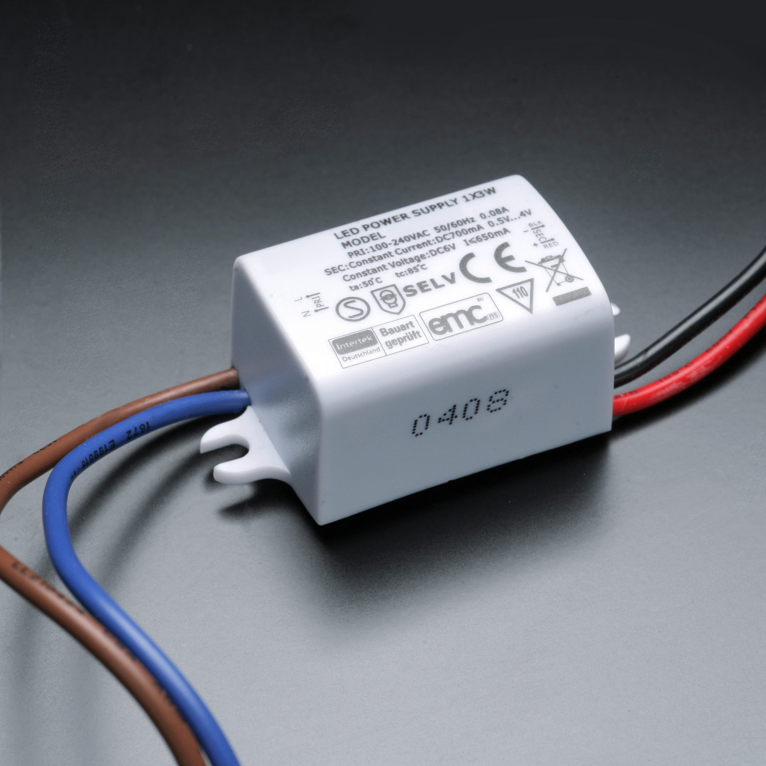 Constant Current LED Driver Lumitronix IP67 350mA 230V to 0.5 > 10VDC (3 x LED 1W)