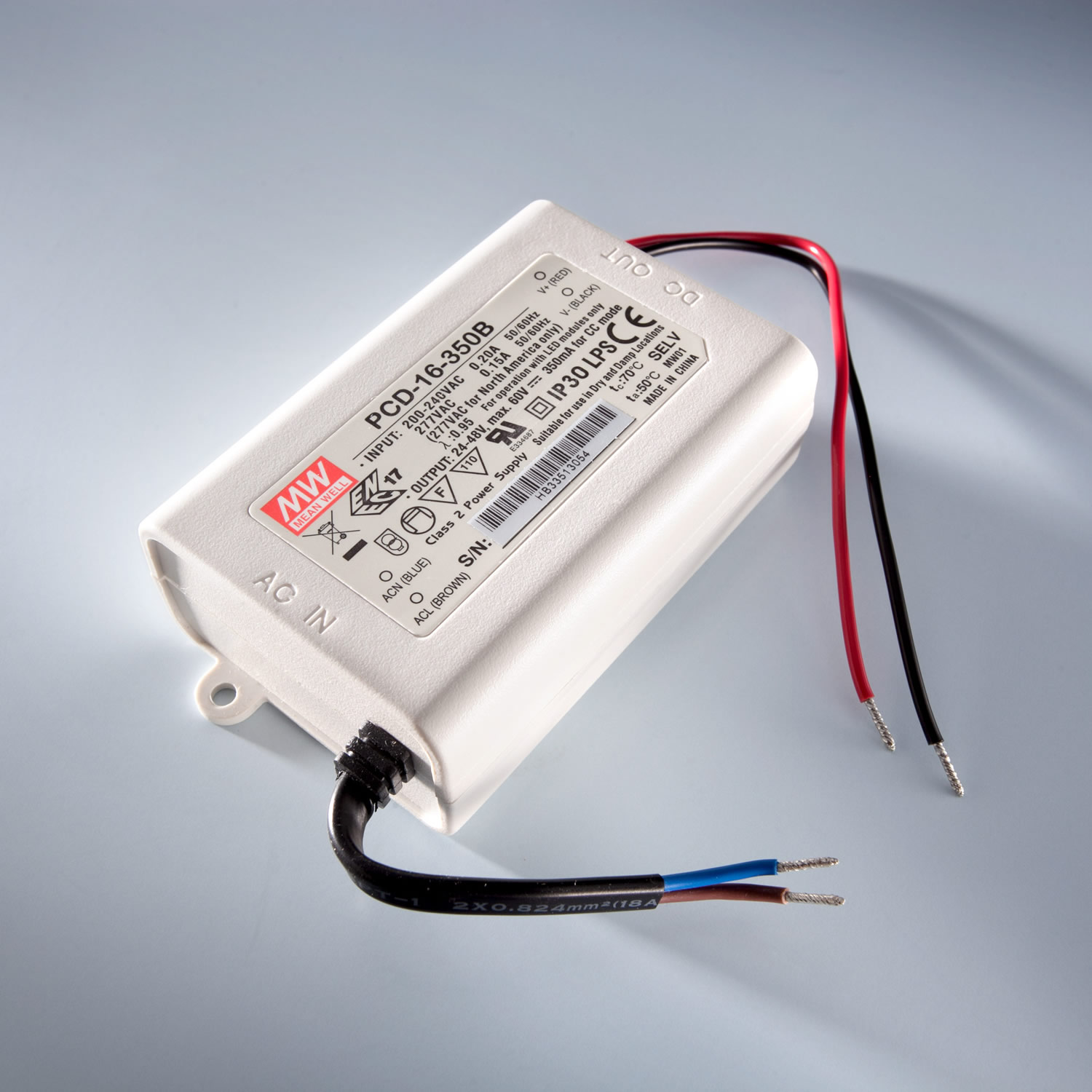 Constant Current LED Driver Mean Well PCD-40-1050B IP30 700mA 230V to 34 > 57VDC DIM