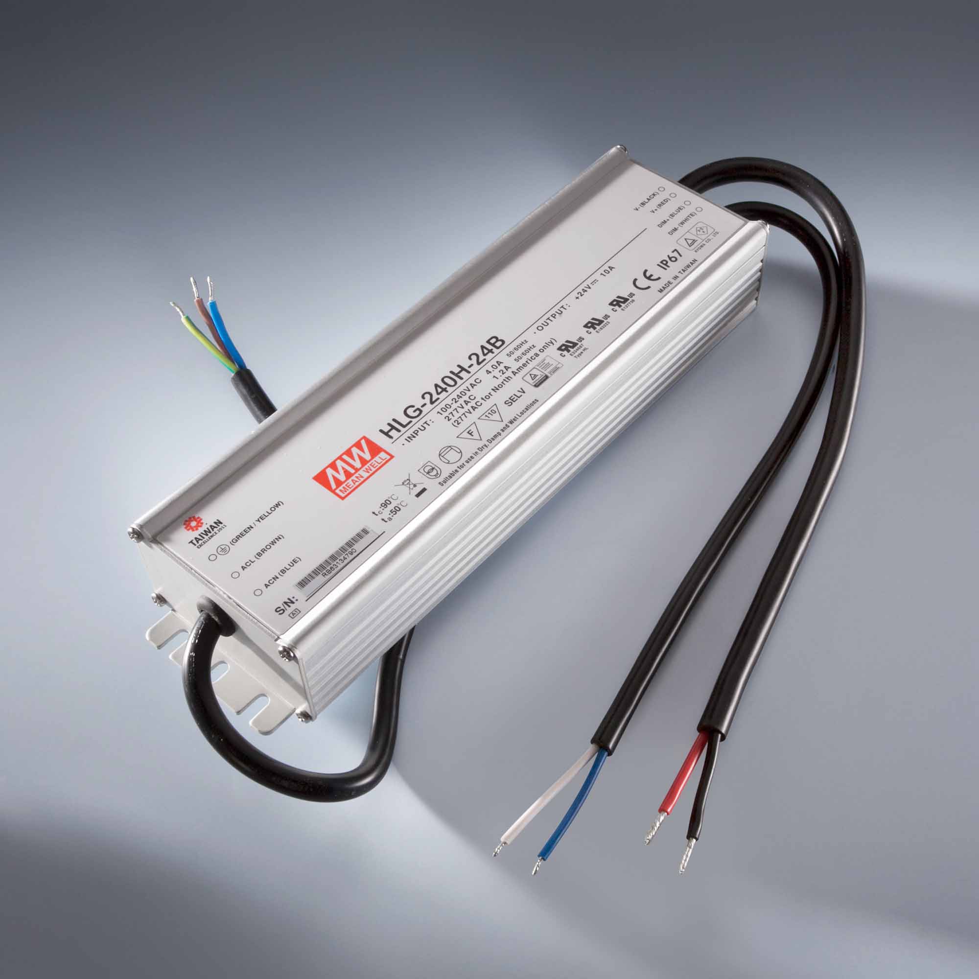 Constant Voltage Power Supply Mean Well HLG-150H-24B IP67 230V to 24V 6.3A 150W DIM