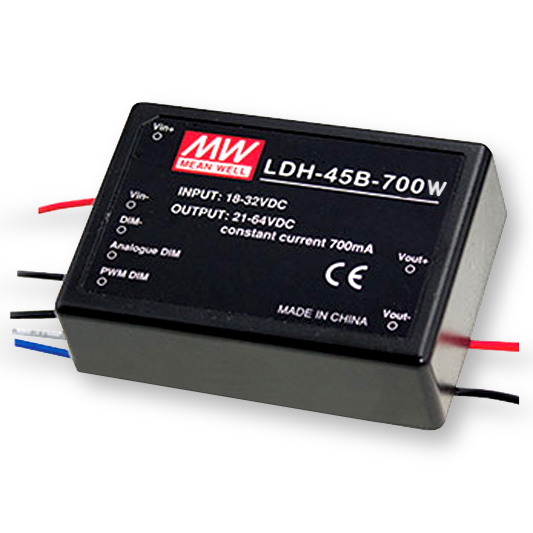 Constant current LED driver Mean Well LDH-45A-1050W IP65 1050mA 9-18VDC to 12 > 43VDC