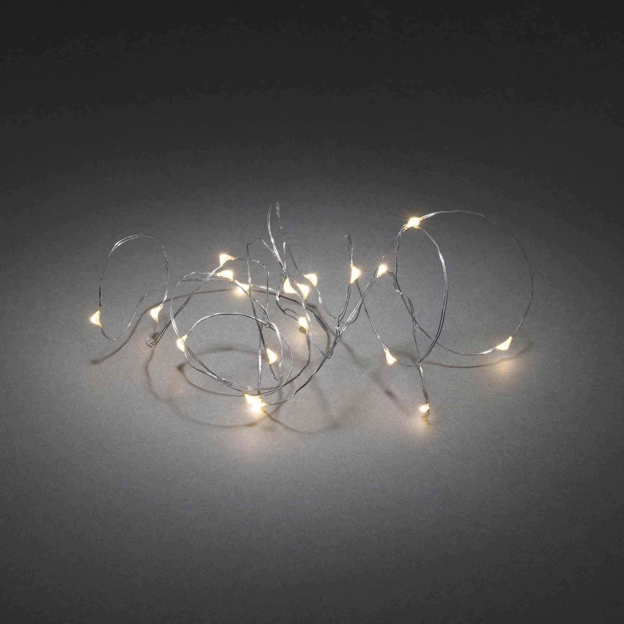 Battery fairy light wire 40 LEDs warmwhite