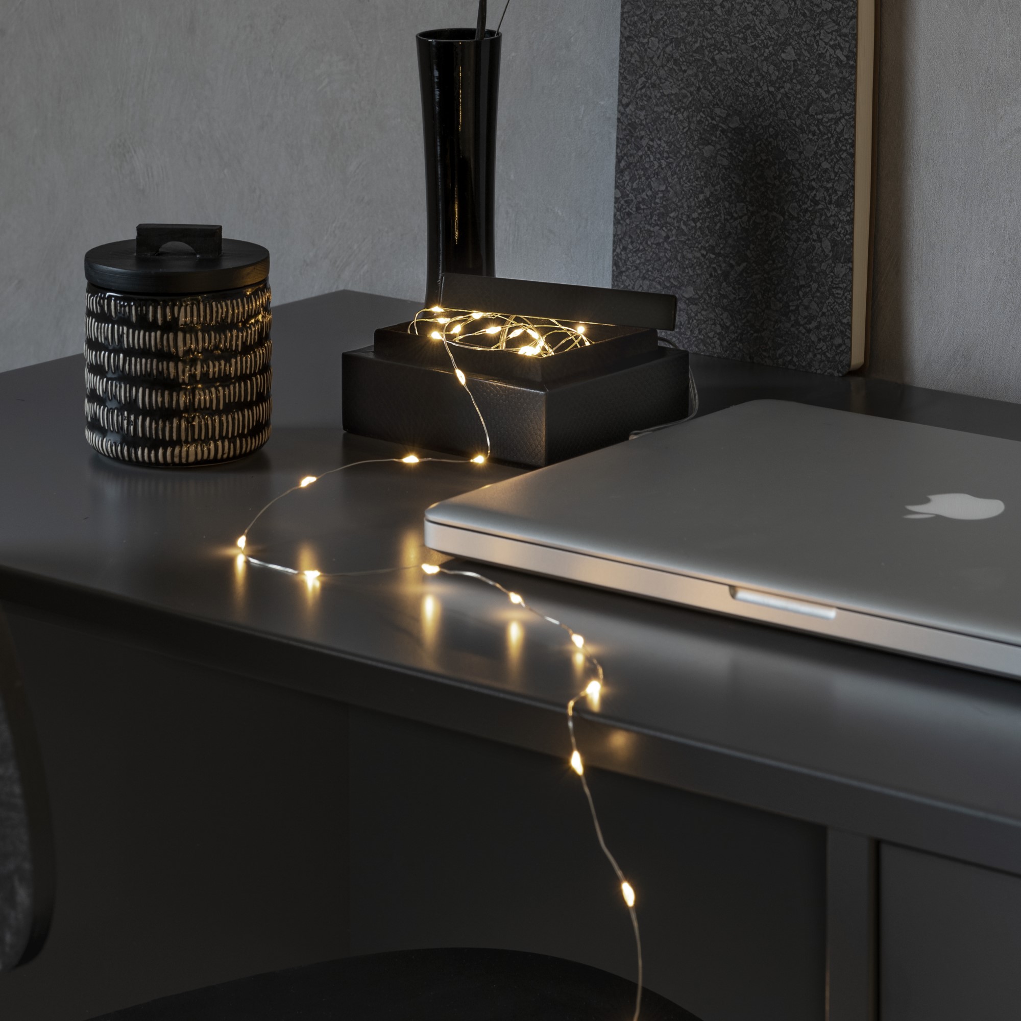 Konstsmide LED Micro Light Chain, USB Connection, 100 warm white LEDs, 4,95m, IP20