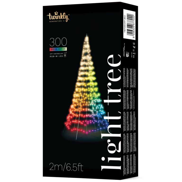 Twinkly LED Christmas Tree 300 LEDs RGB+W 2m IP44 app-controlled