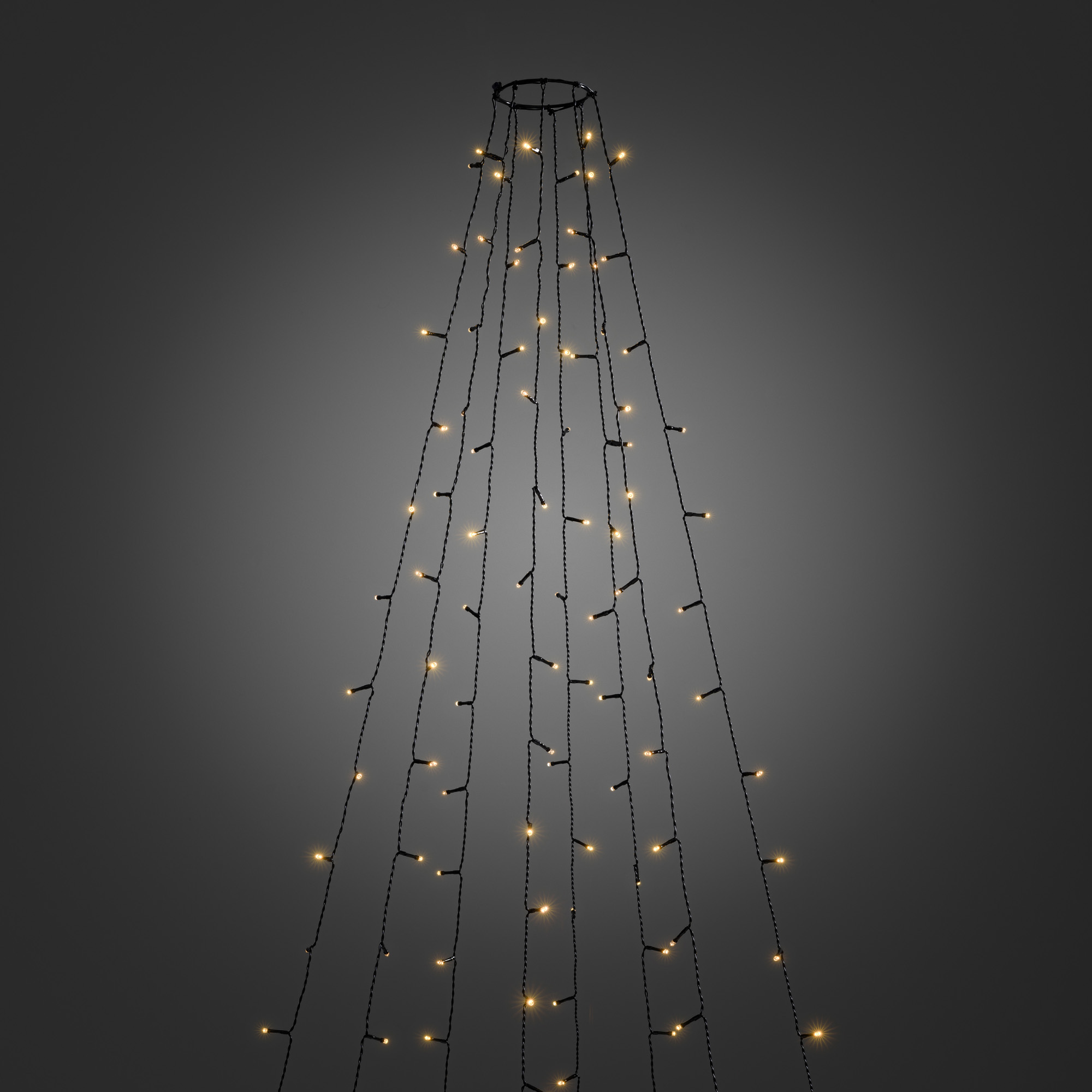 LED Tree Coat amber, 8 strings of 2.4m (30 LEDs each) with Glimmer Effect
