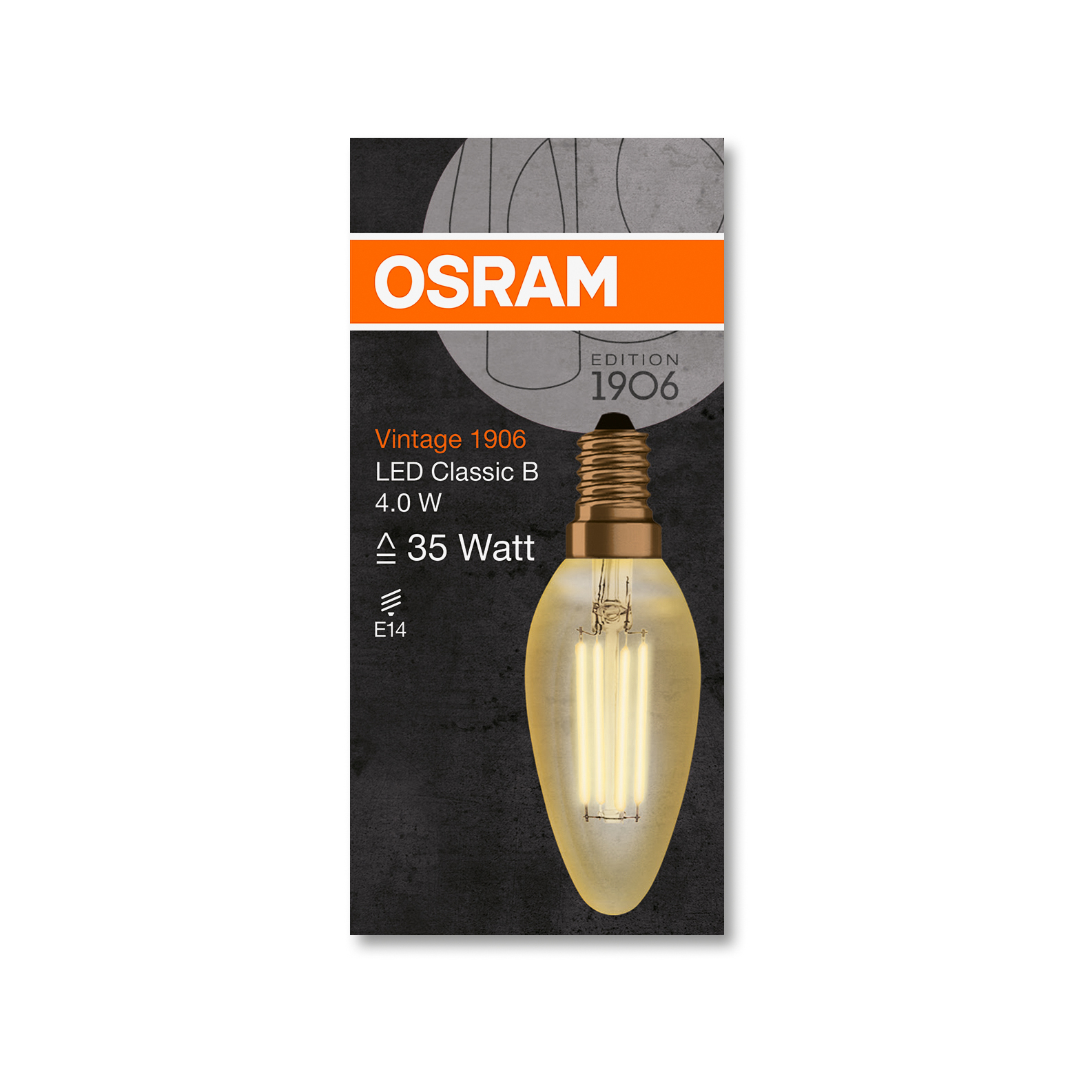Osram LED VINTAGE 1906 CLB GOLD36 non-dim 4.5W 825 E14 420lm 2500K CRI80