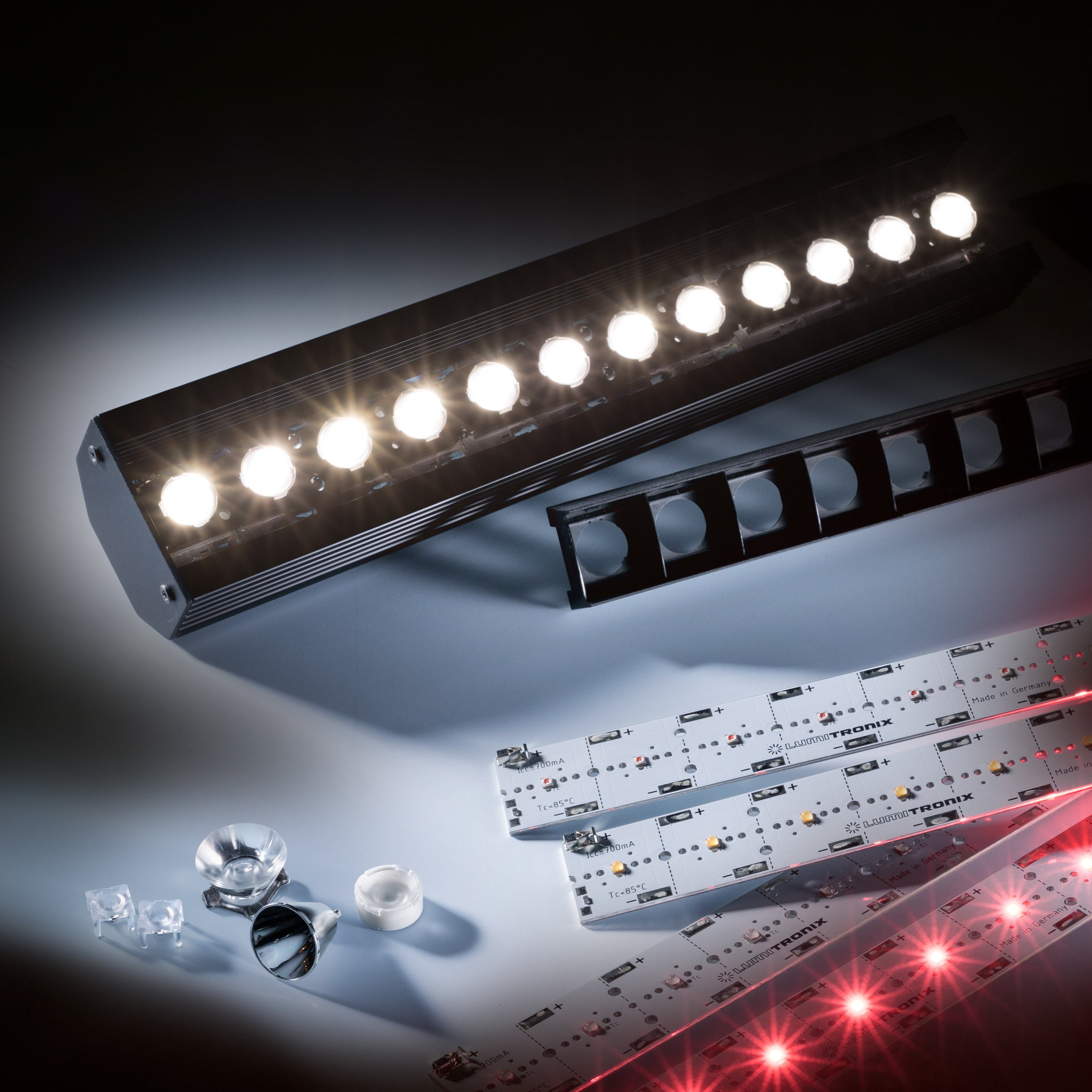 PowerBar V3 Osram Oslon Square LED Module Aluminium Neutral White 4000K CRI90 3300lm 12 LEDs 700mA 24.78W 28.6cm 3-step - view 7