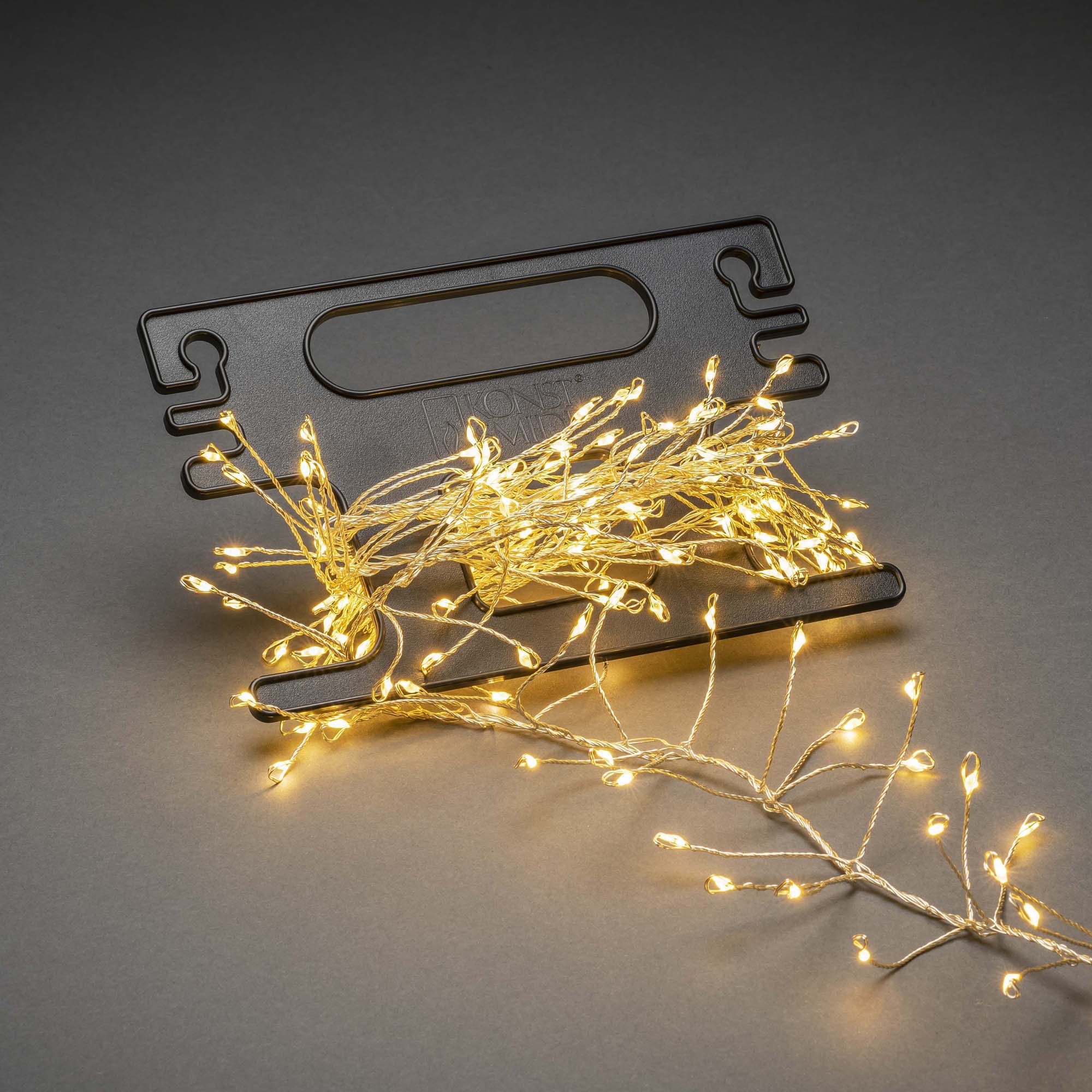 Konstsmide LED Light Chain Cluster amber 8.6m 400 LEDs silver