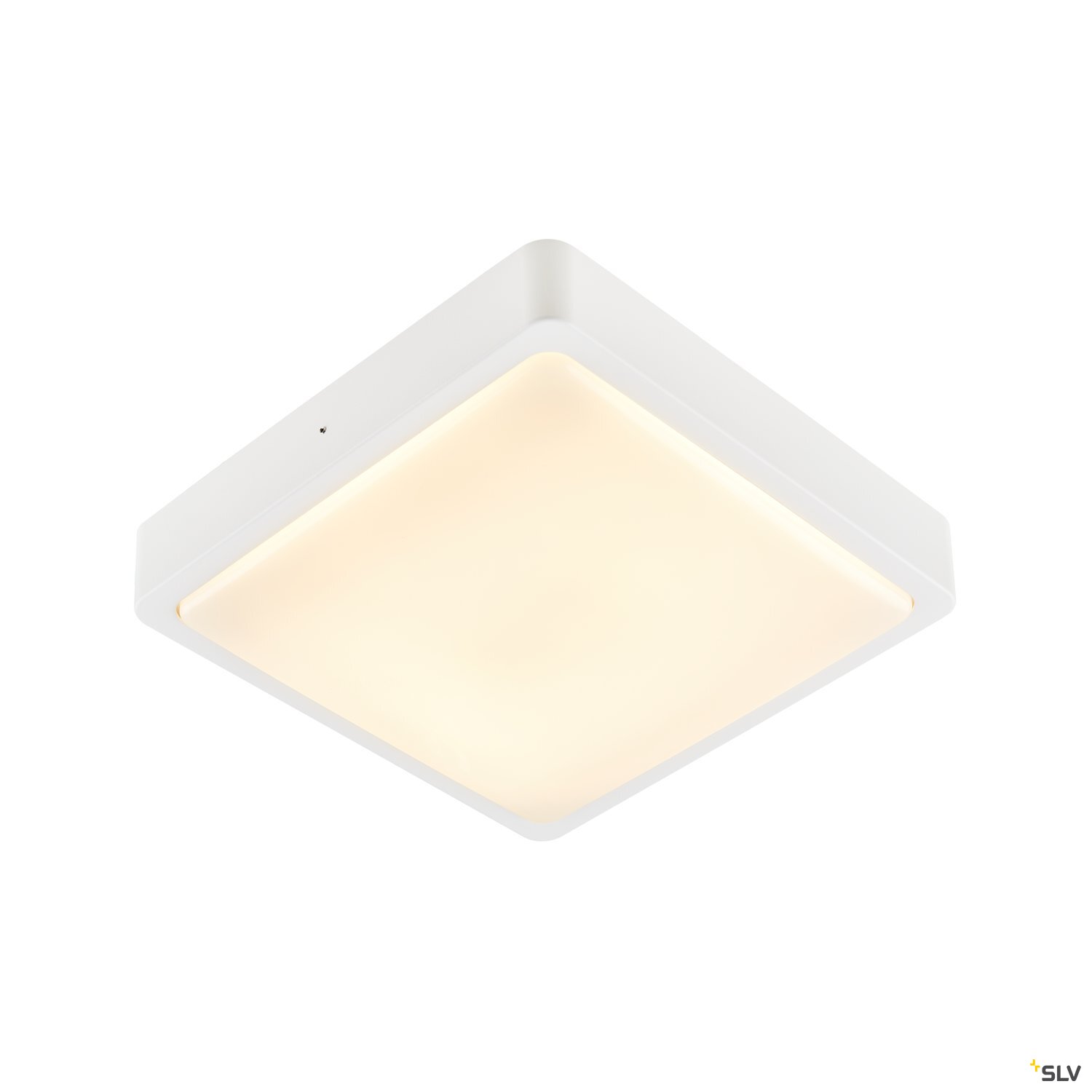 SLV LED Ceiling Light AINOS SQUARE, 3000/4000K, square, white, IP65 1300lm