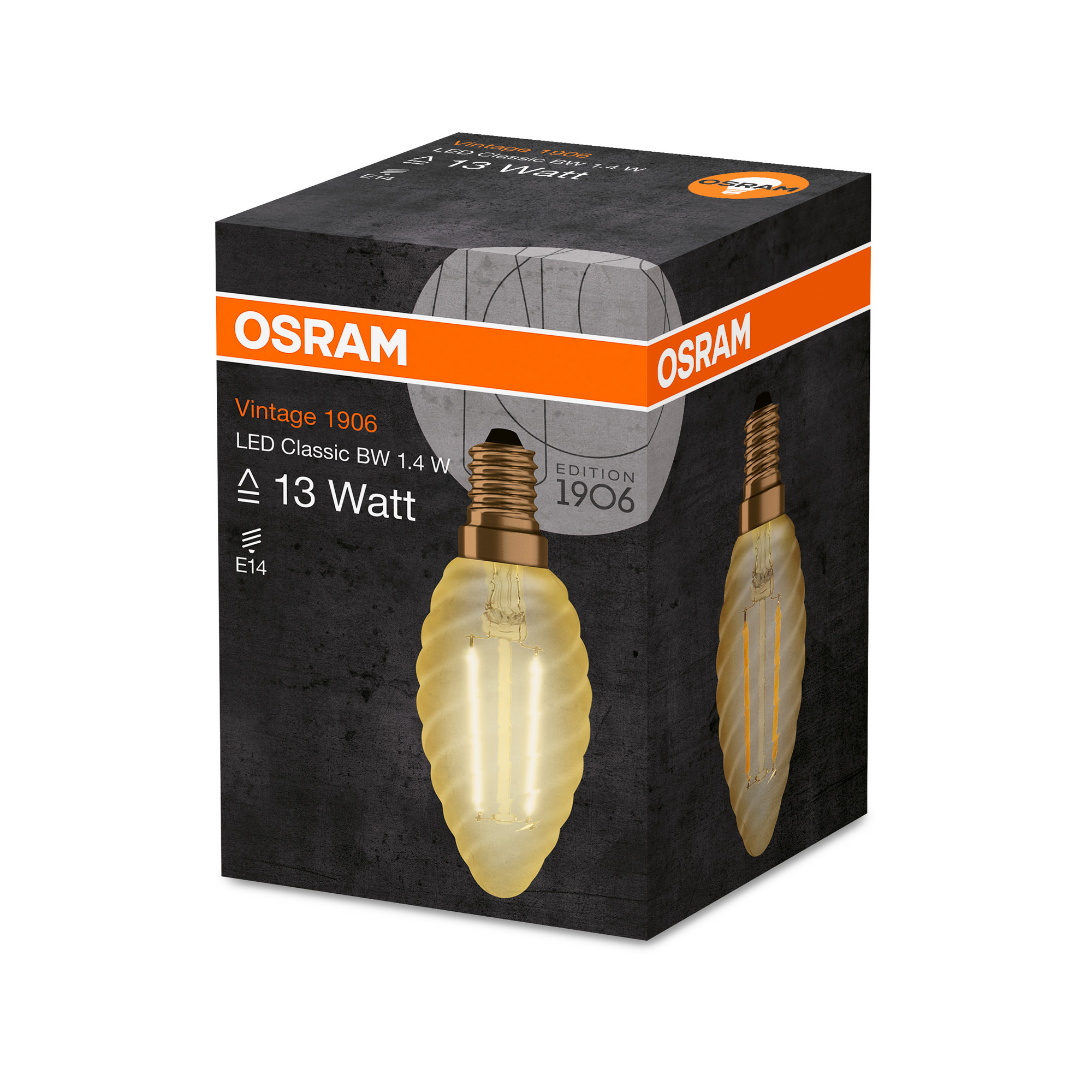 Osram LED VINTAGE 1906 CLBW GOLD12 non-dim 1.4W 825 E14 2500K 120lm