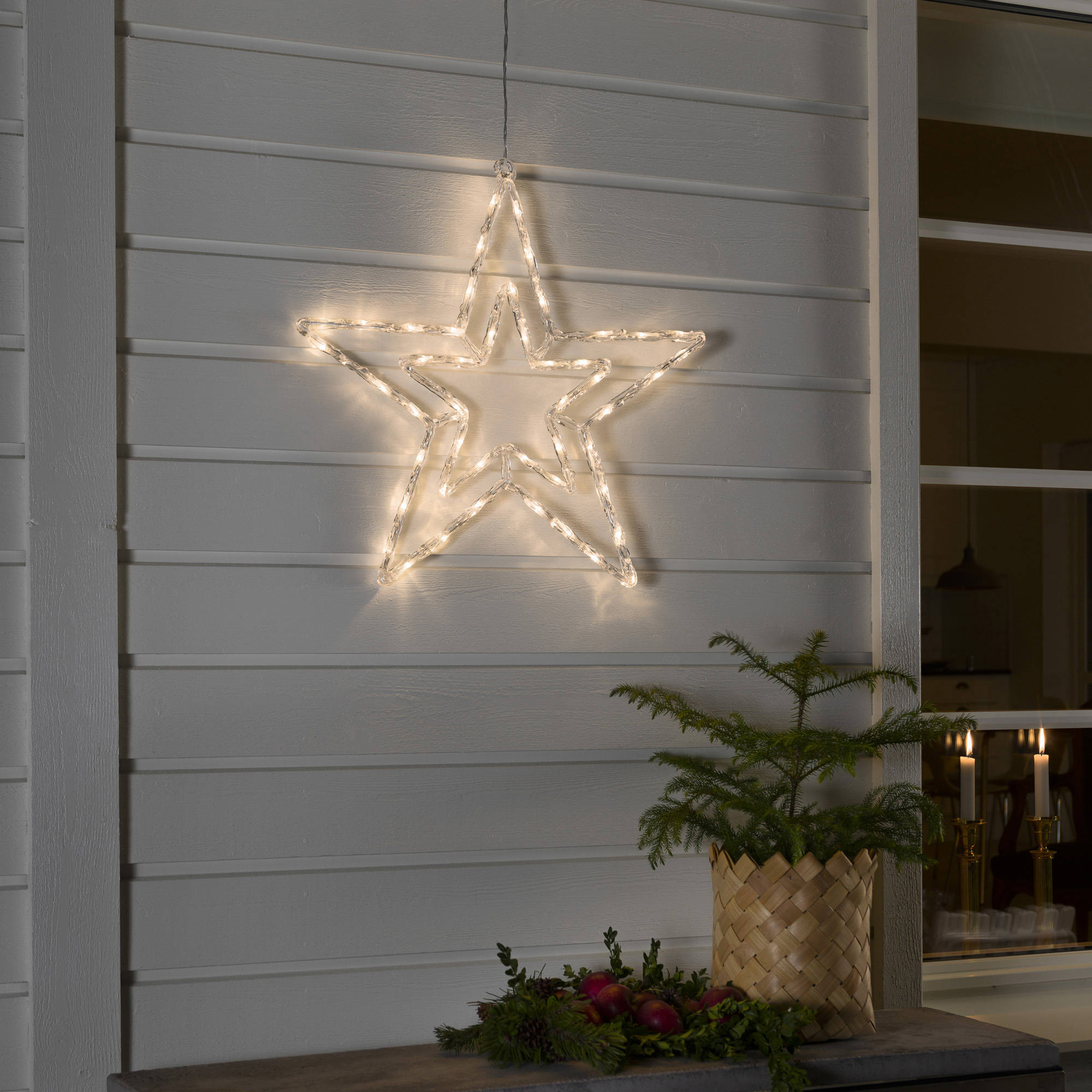 LED Acrylic Star warm white, 48 LEDs, with 8 Functions