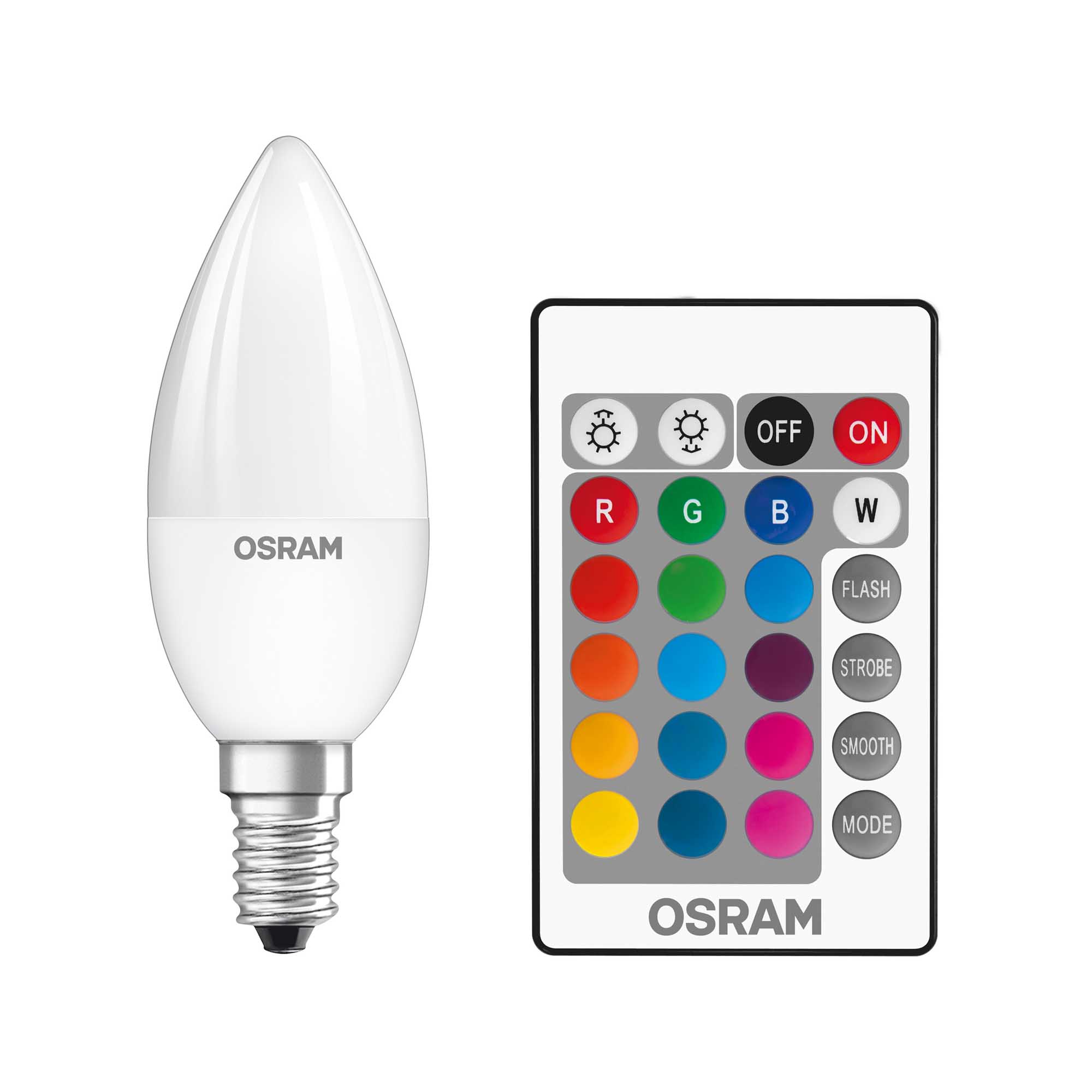 Osram LED STAR+ CL B RGBW E14 25 4,5W remote control 827 250lm