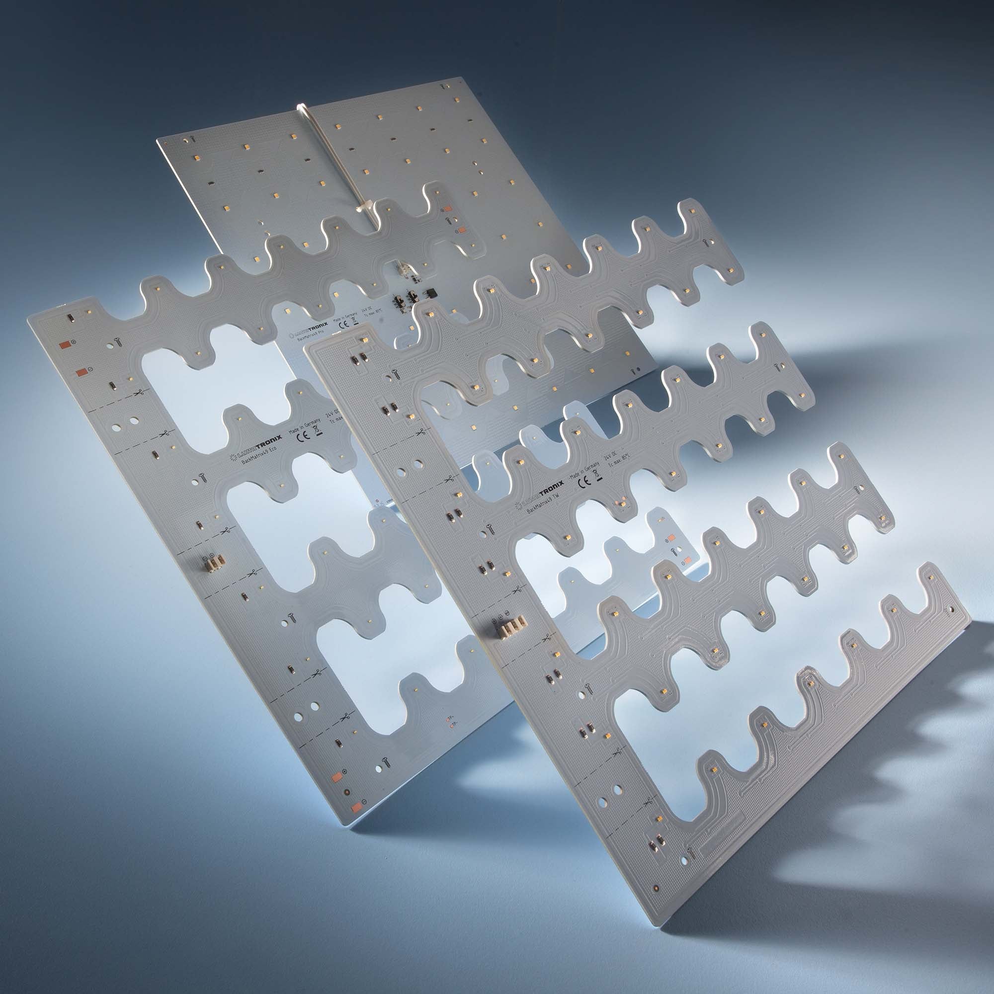 BackMatrix-49-2080 Ultra-wide light distribution Nichia Cube LED Module 49 LEDs 28x28cm 24V 5000K Neutral White 1340lm  (16000 lm/sqm) - BackMatrix arrangement