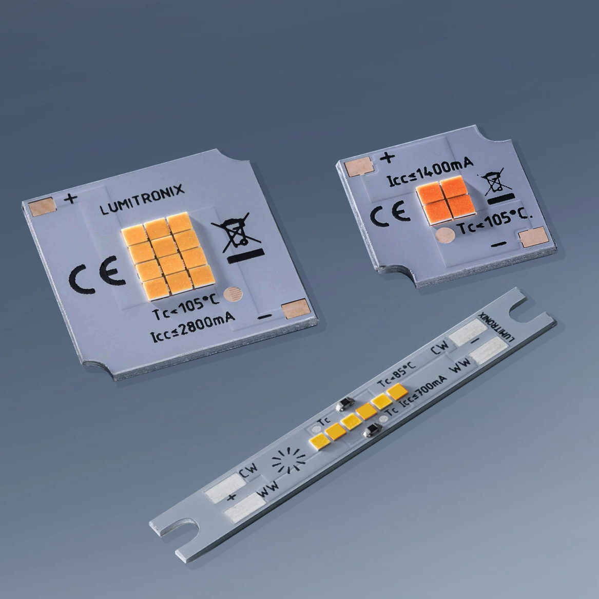 Build Your Own Compact Plug & Play Nichia CSP White LED Modules, Made in Germany, 20-150mm length & 5-150mm width